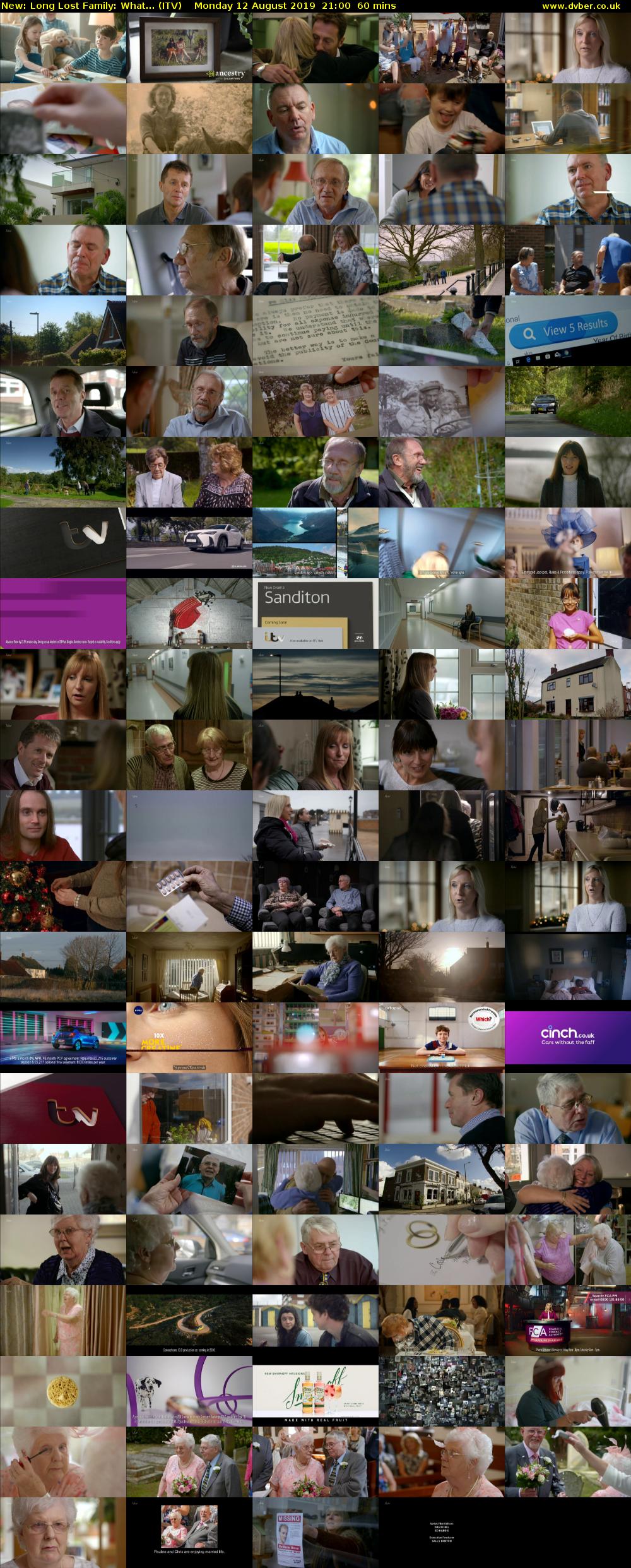 Long Lost Family: What... (ITV) Monday 12 August 2019 21:00 - 22:00