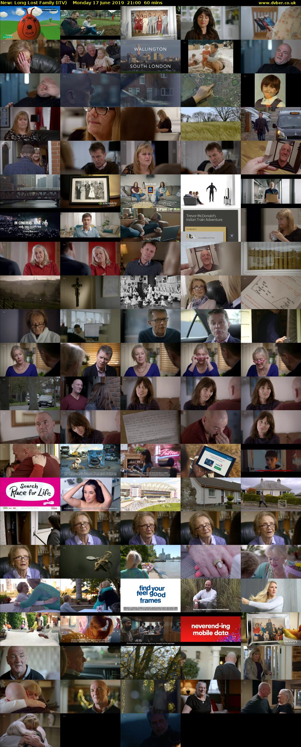 Long Lost Family (ITV) Monday 17 June 2019 21:00 - 22:00