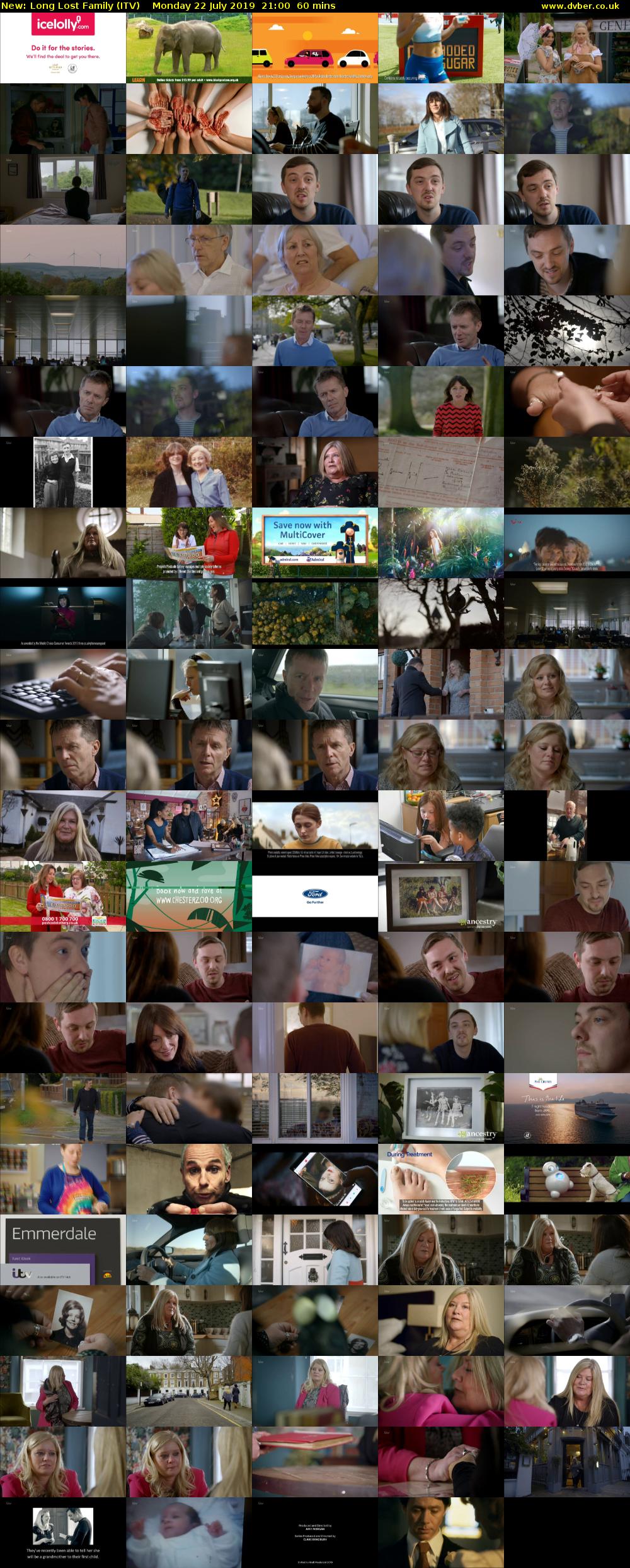 Long Lost Family (ITV) Monday 22 July 2019 21:00 - 22:00