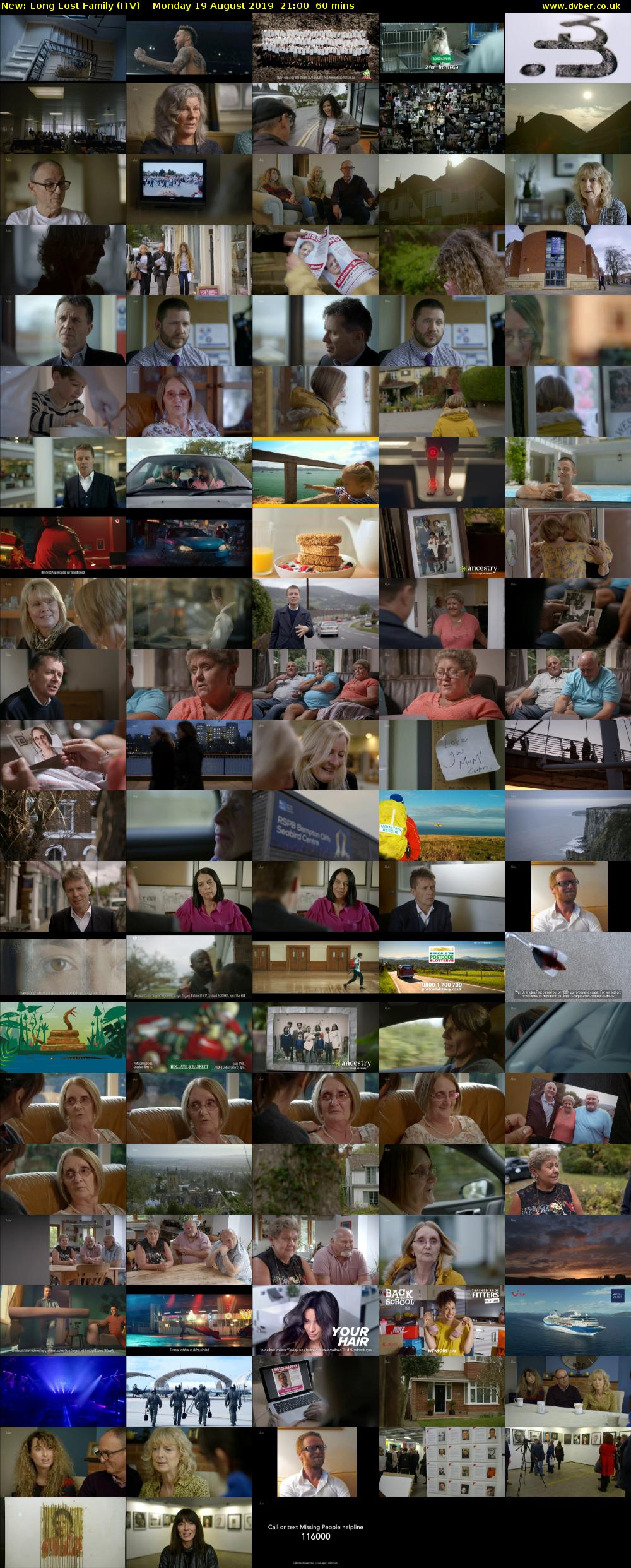 Long Lost Family (ITV) Monday 19 August 2019 21:00 - 22:00
