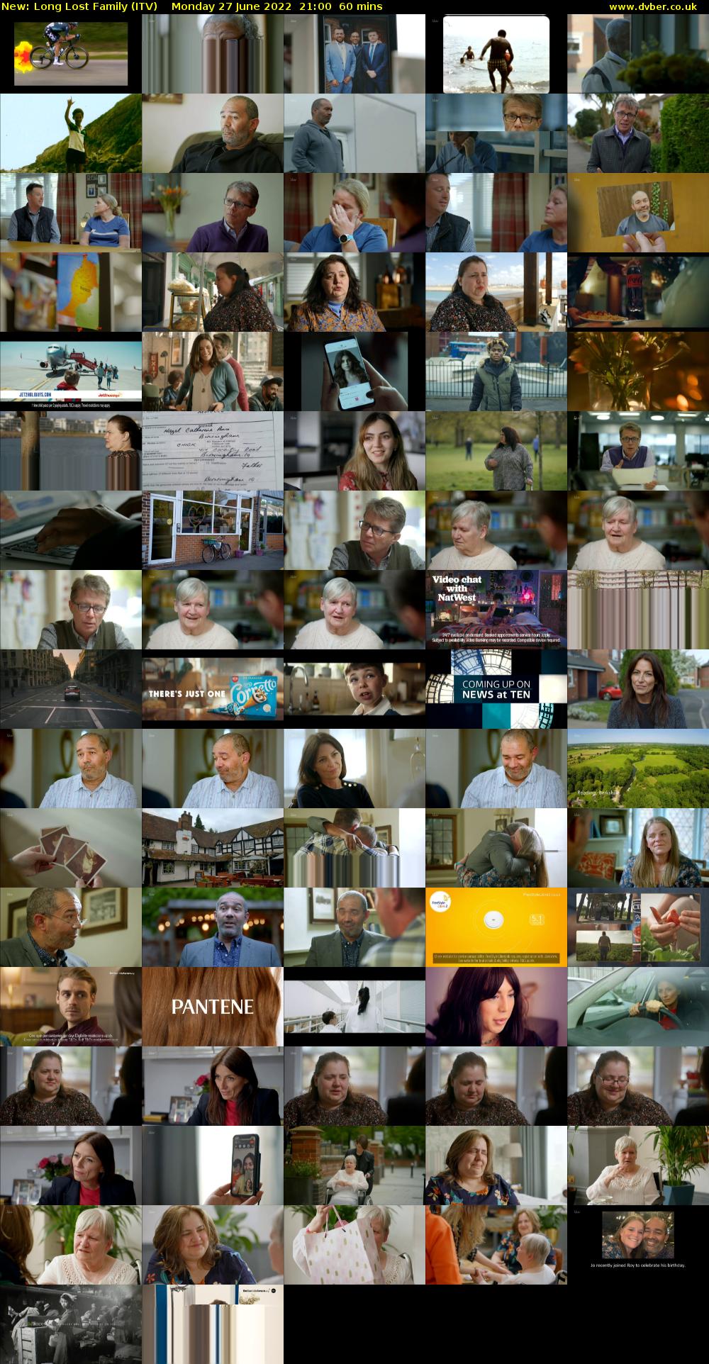 Long Lost Family (ITV) Monday 27 June 2022 21:00 - 22:00