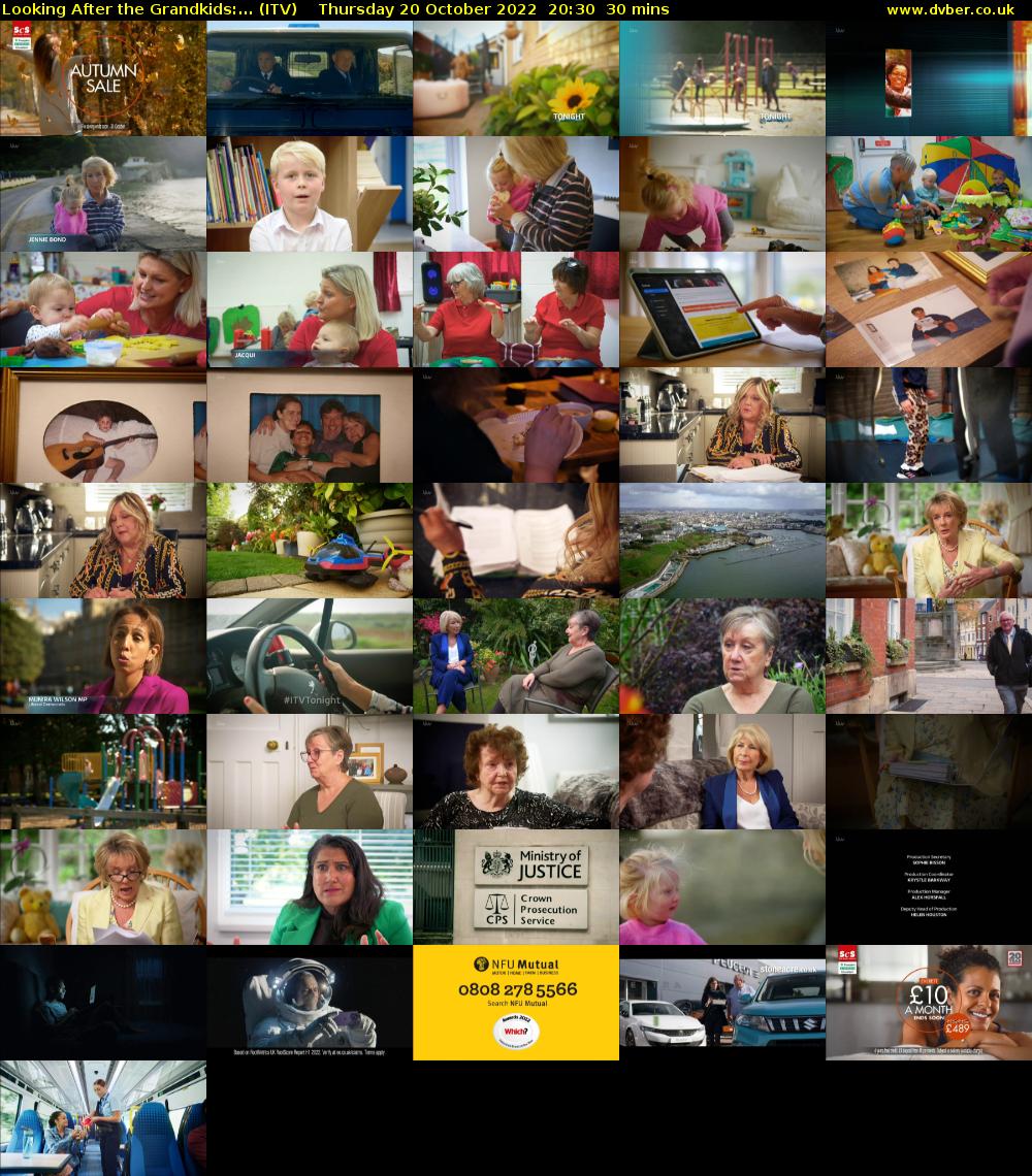 Looking After the Grandkids:... (ITV) Thursday 20 October 2022 20:30 - 21:00