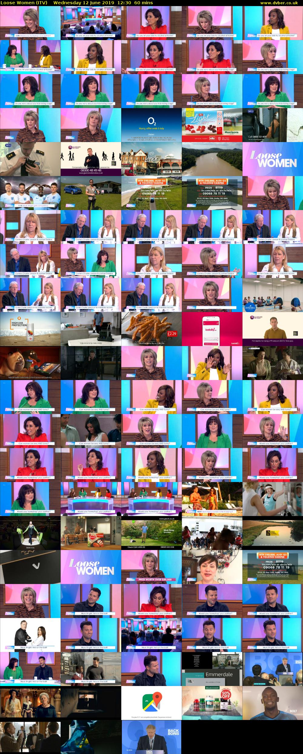 Loose Women (ITV) Wednesday 12 June 2019 12:30 - 13:30