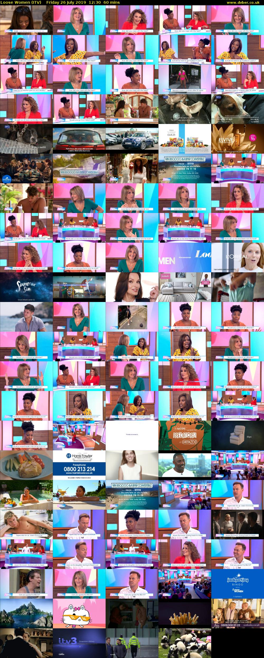 Loose Women (ITV) Friday 26 July 2019 12:30 - 13:30