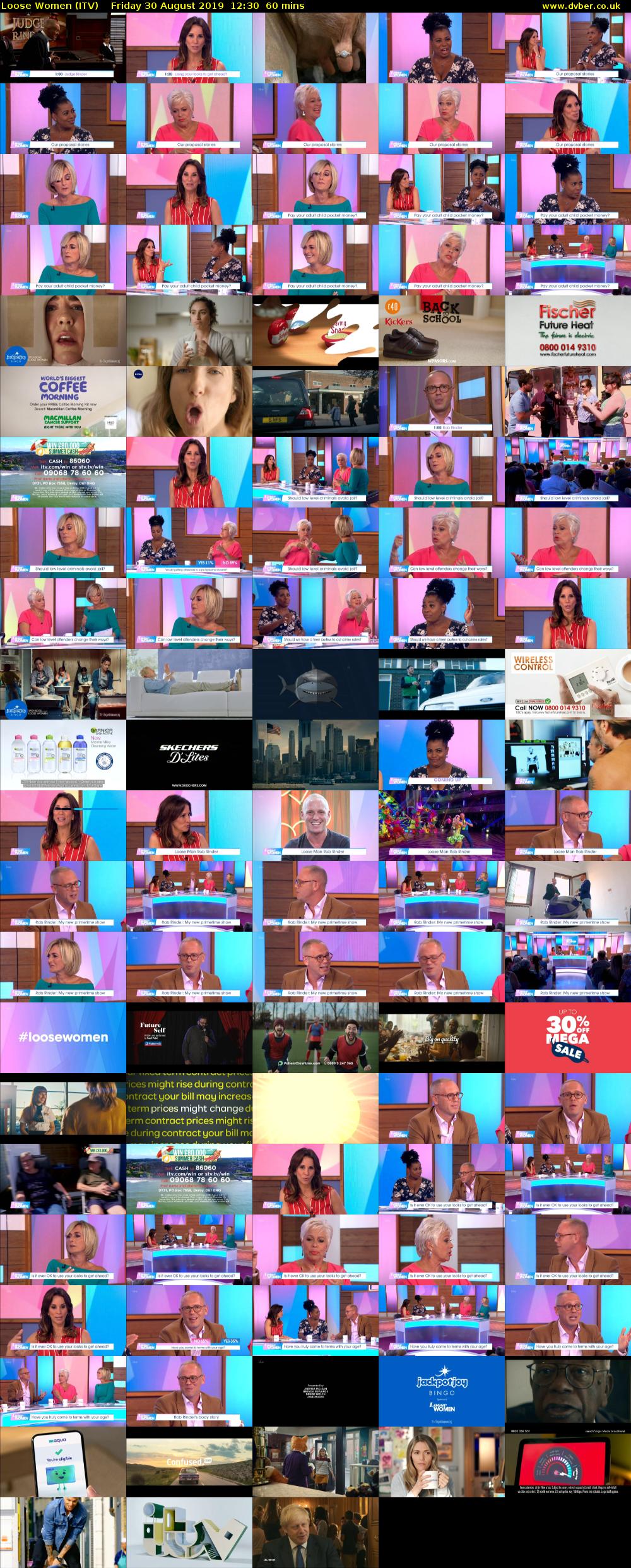 Loose Women (ITV) Friday 30 August 2019 12:30 - 13:30