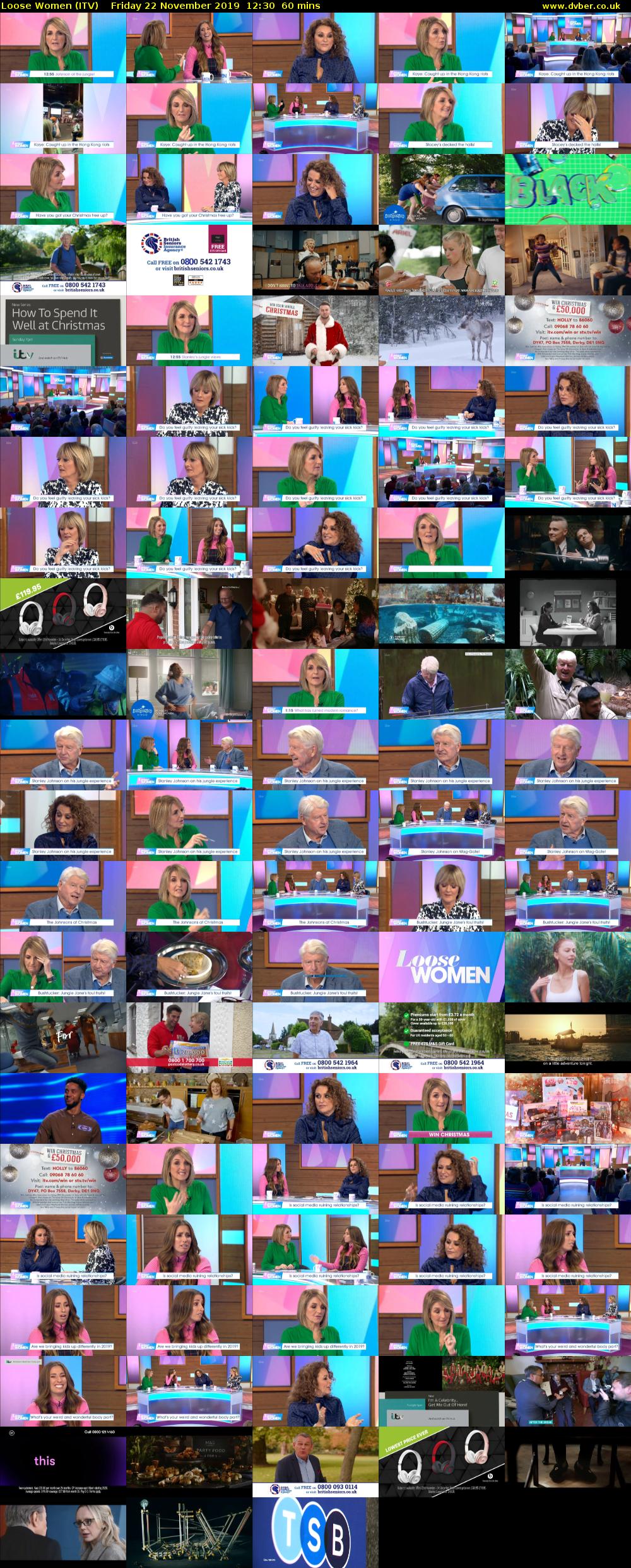 Loose Women (ITV) Friday 22 November 2019 12:30 - 13:30