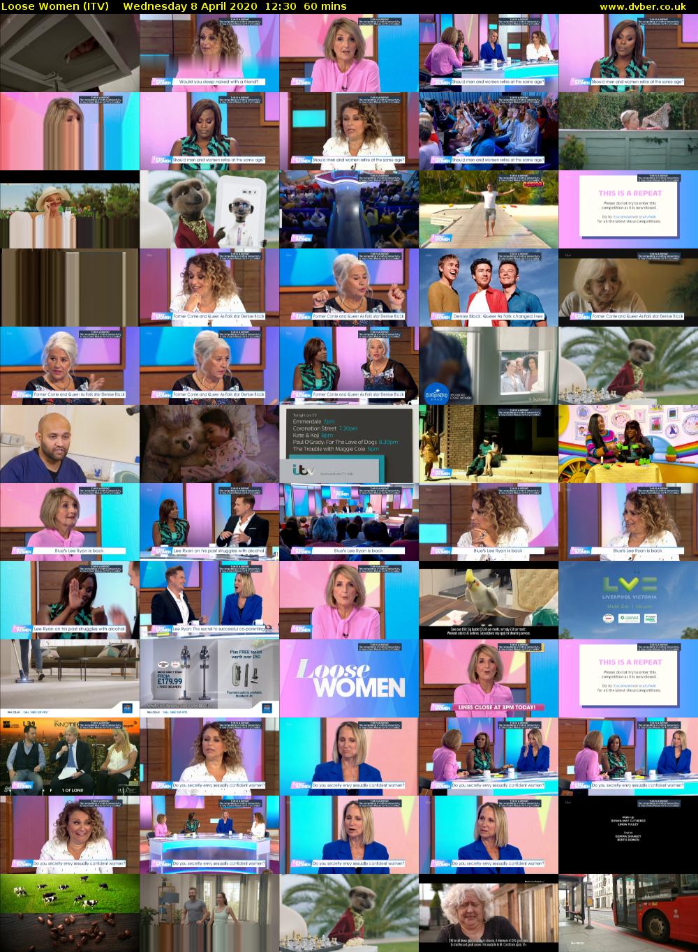 Loose Women (ITV) Wednesday 8 April 2020 12:30 - 13:30
