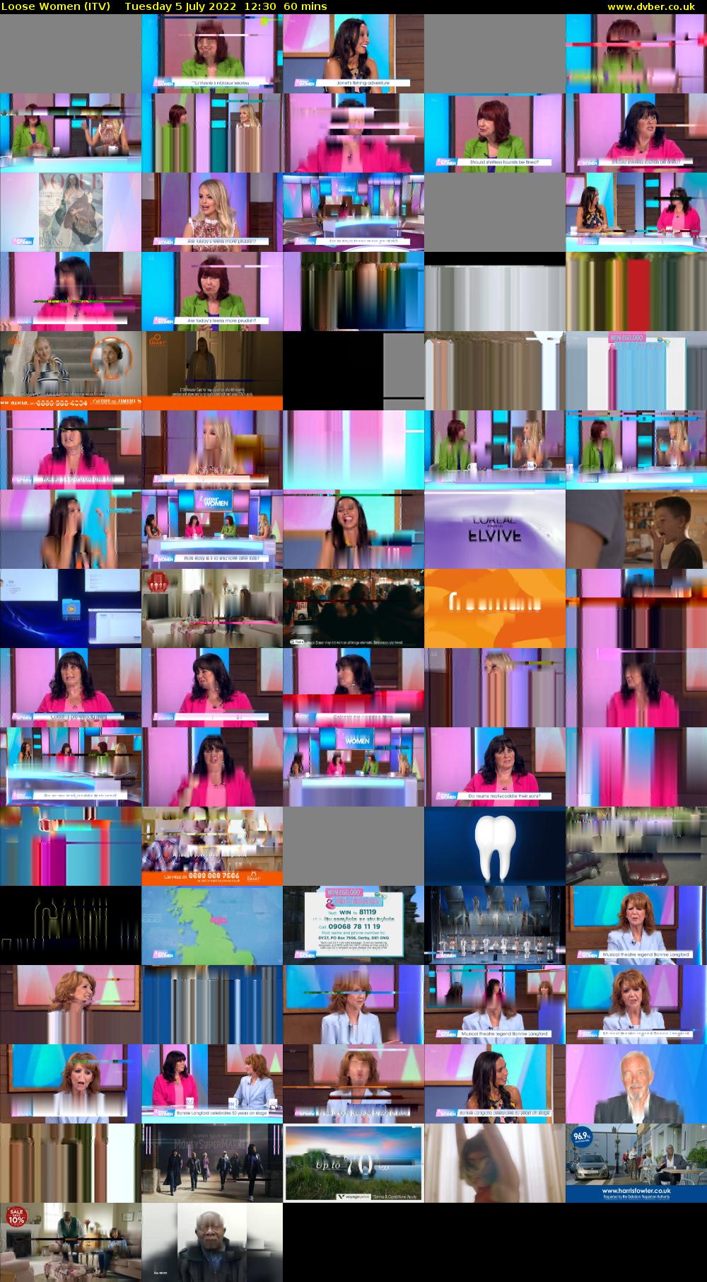 Loose Women (ITV) Tuesday 5 July 2022 12:30 - 13:30