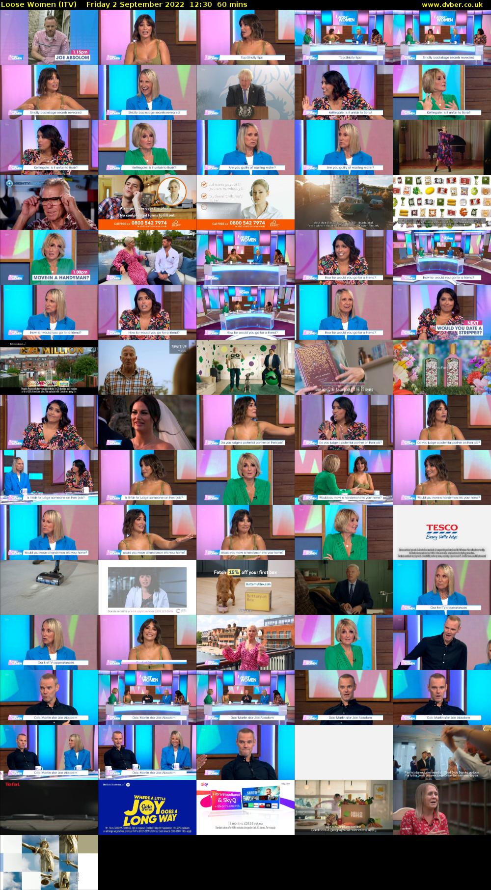 Loose Women (ITV) Friday 2 September 2022 12:30 - 13:30