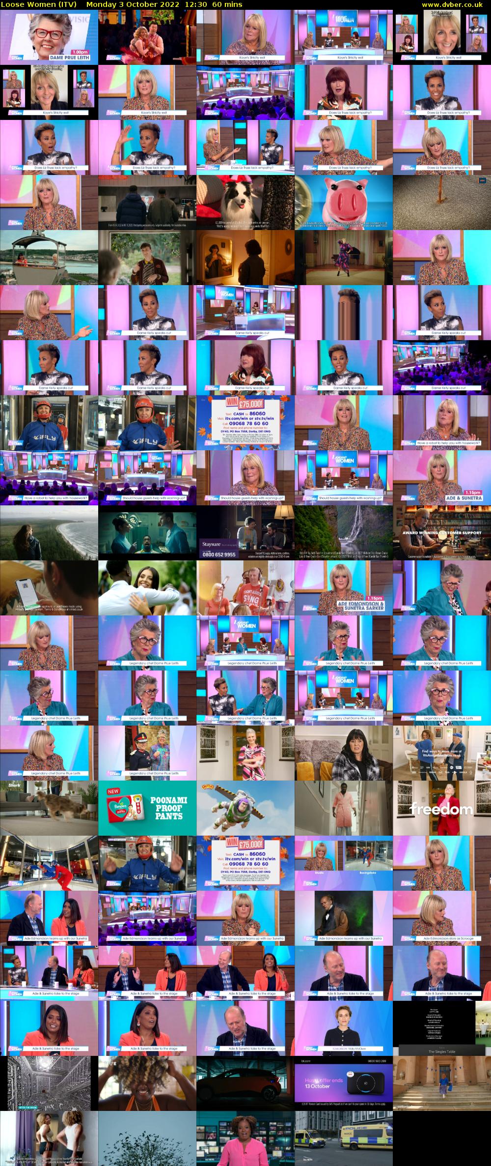 Loose Women (ITV) Monday 3 October 2022 12:30 - 13:30