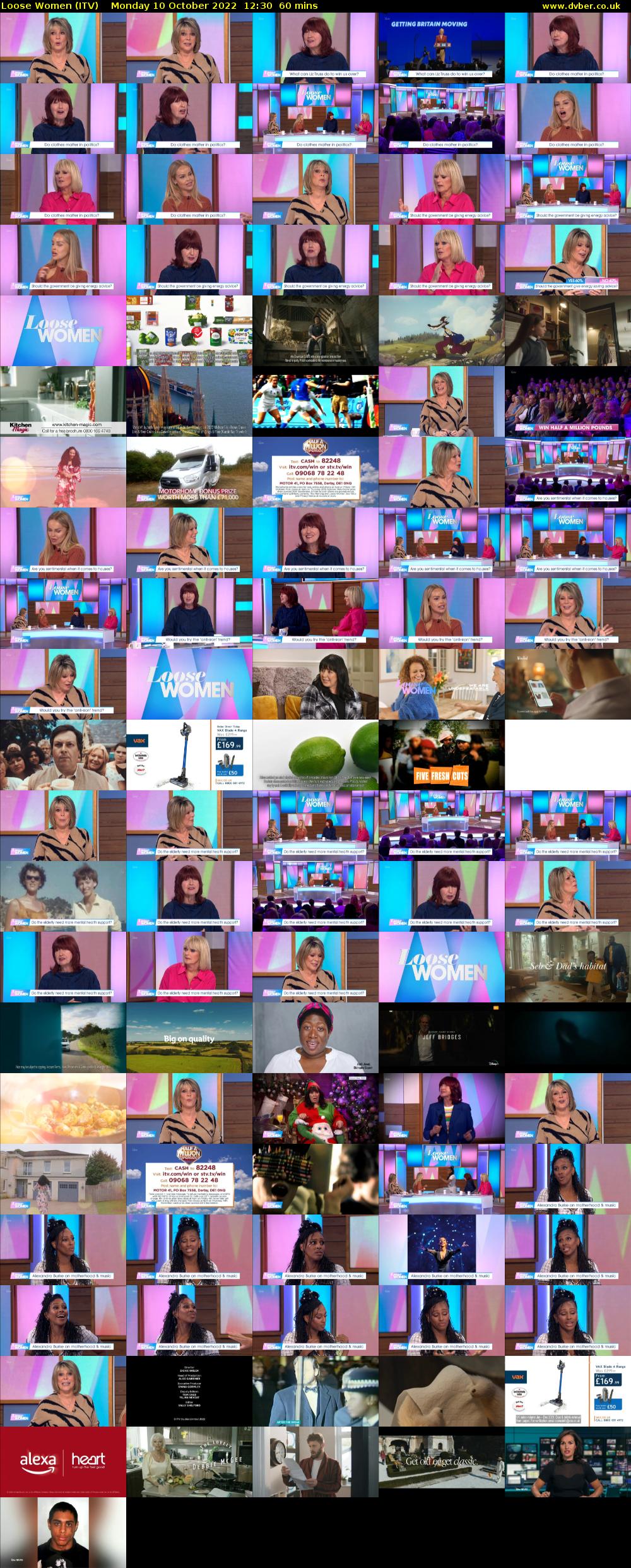Loose Women (ITV) Monday 10 October 2022 12:30 - 13:30