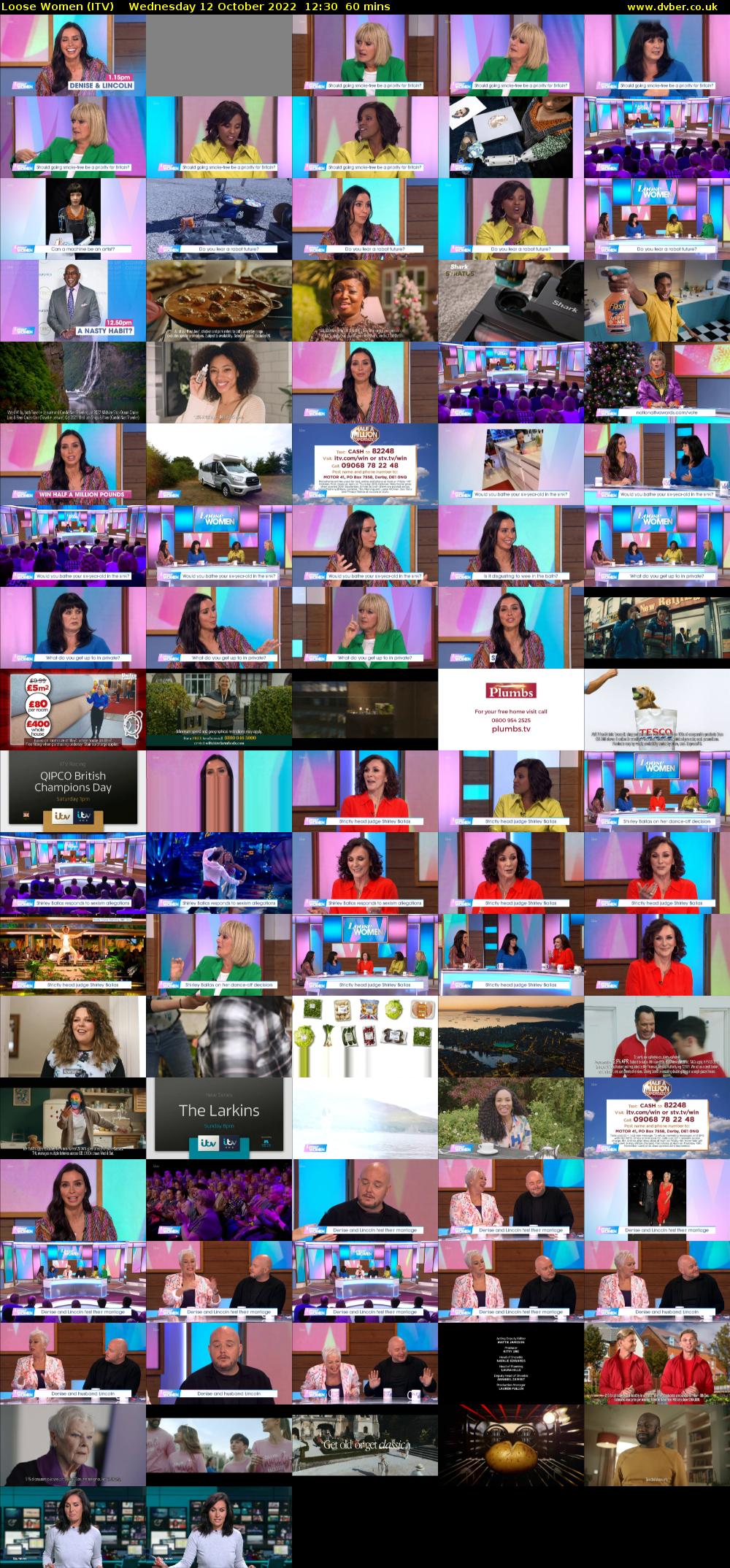Loose Women (ITV) Wednesday 12 October 2022 12:30 - 13:30