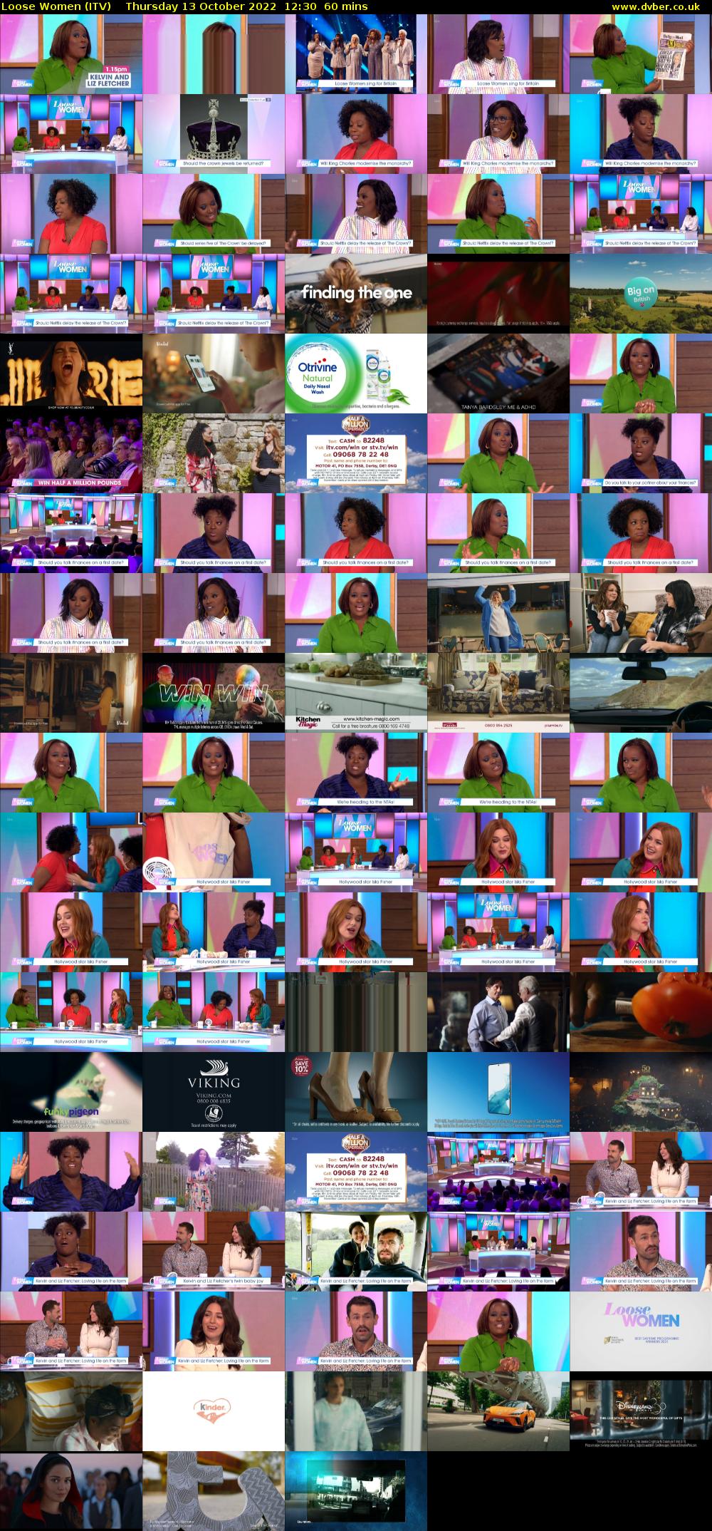 Loose Women (ITV) Thursday 13 October 2022 12:30 - 13:30