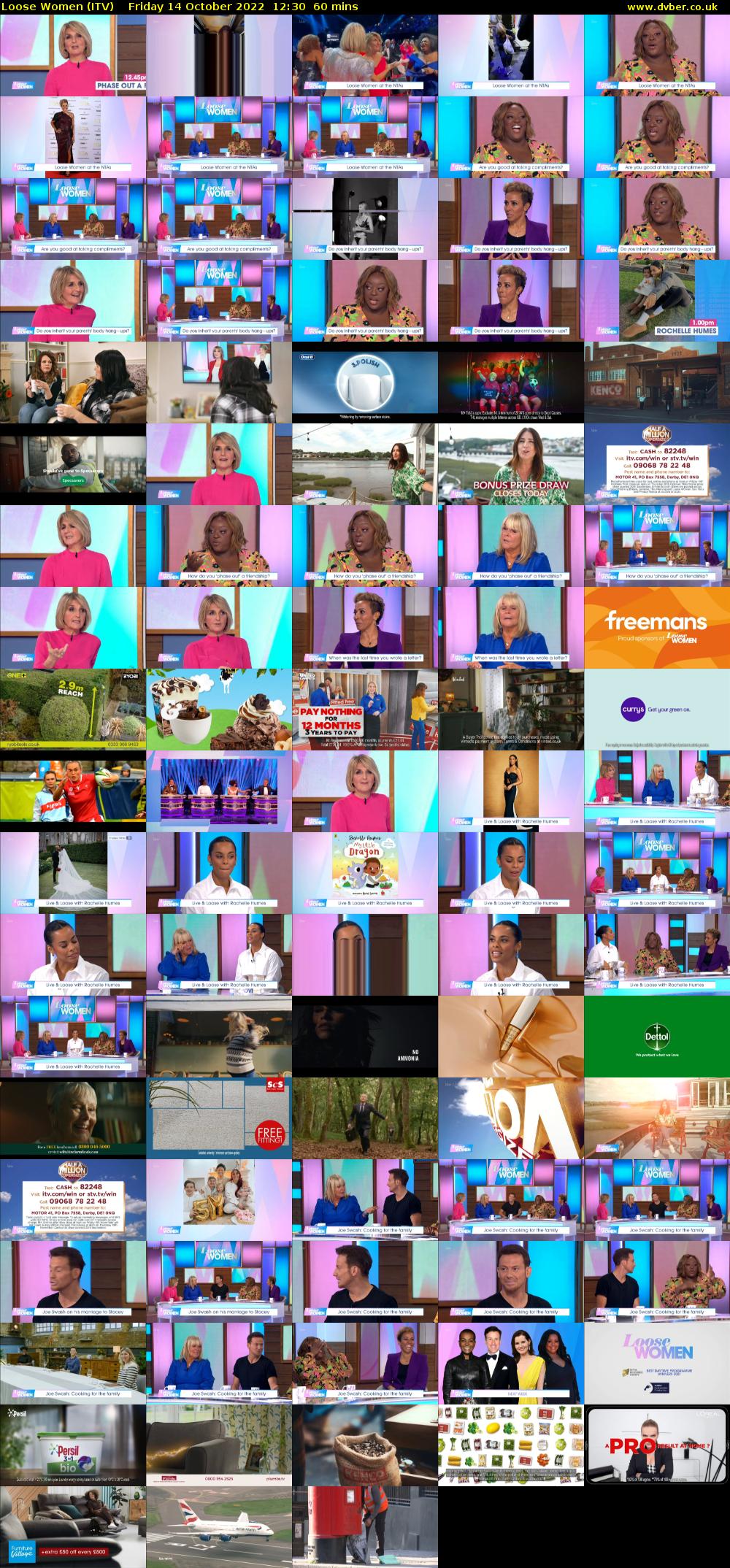 Loose Women (ITV) Friday 14 October 2022 12:30 - 13:30