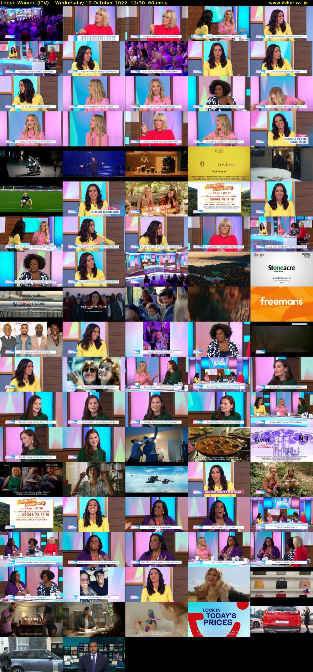 Loose Women (ITV) Wednesday 19 October 2022 12:30 - 13:30