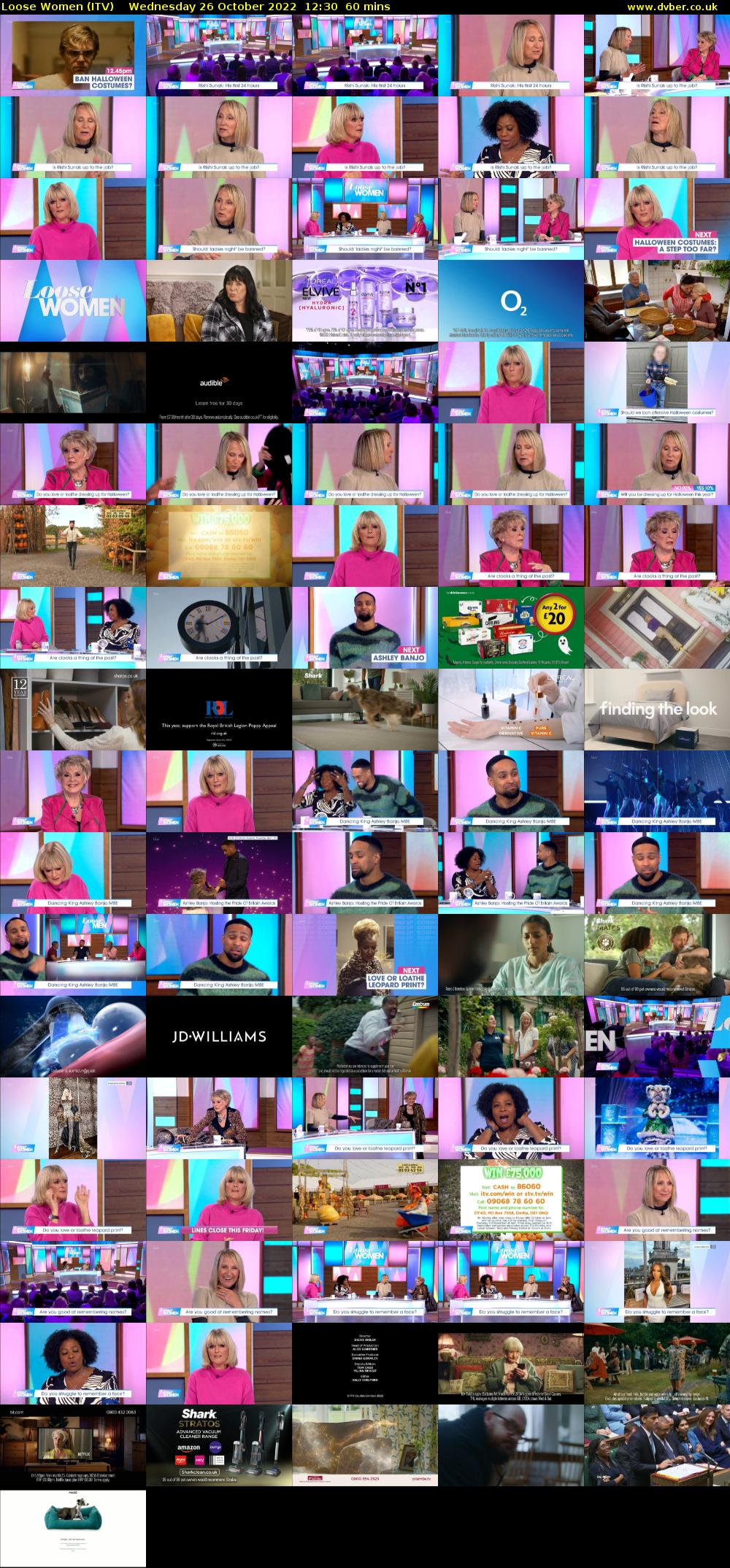 Loose Women (ITV) Wednesday 26 October 2022 12:30 - 13:30