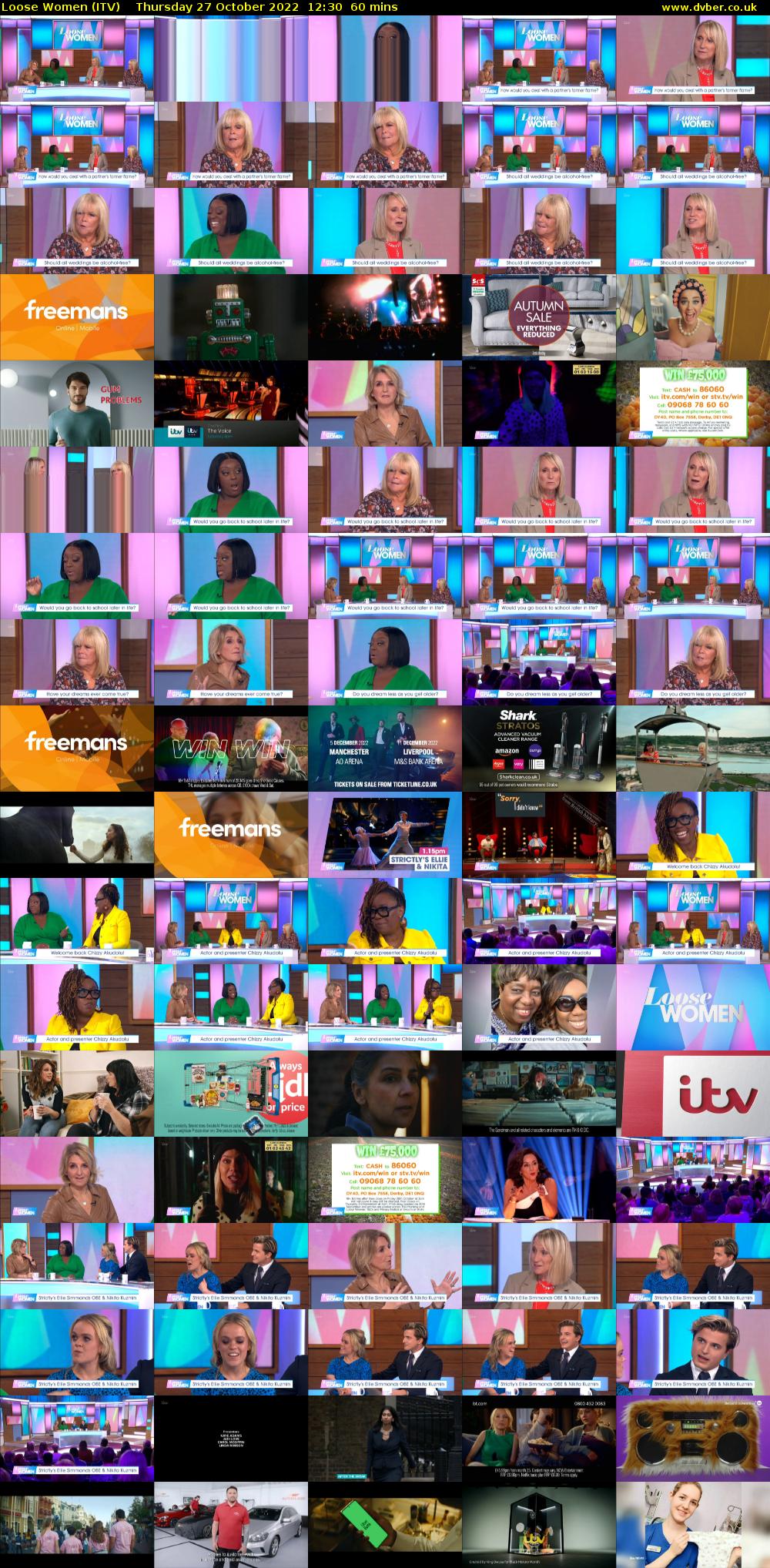 Loose Women (ITV) Thursday 27 October 2022 12:30 - 13:30