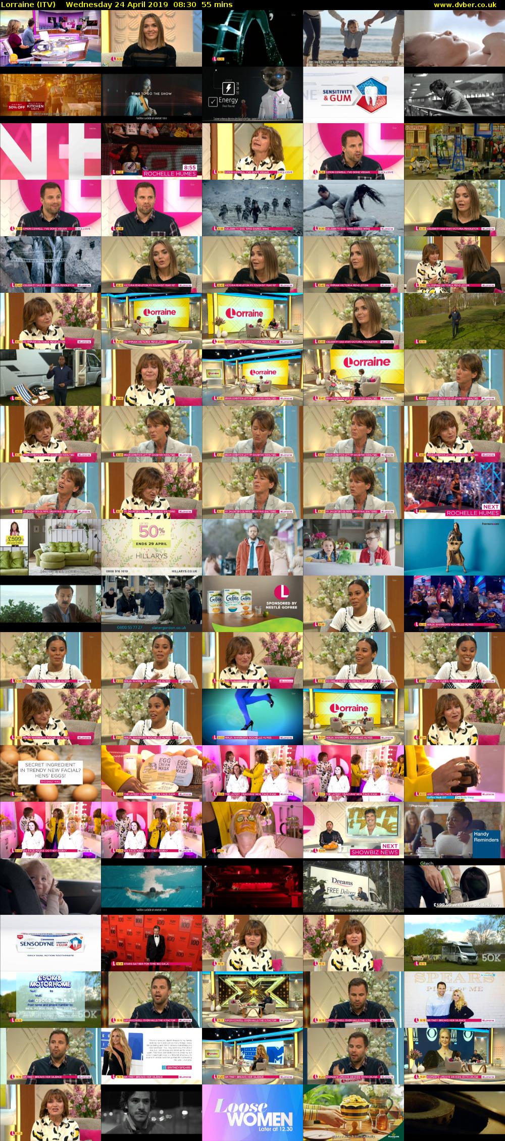 Lorraine (ITV) Wednesday 24 April 2019 08:30 - 09:25