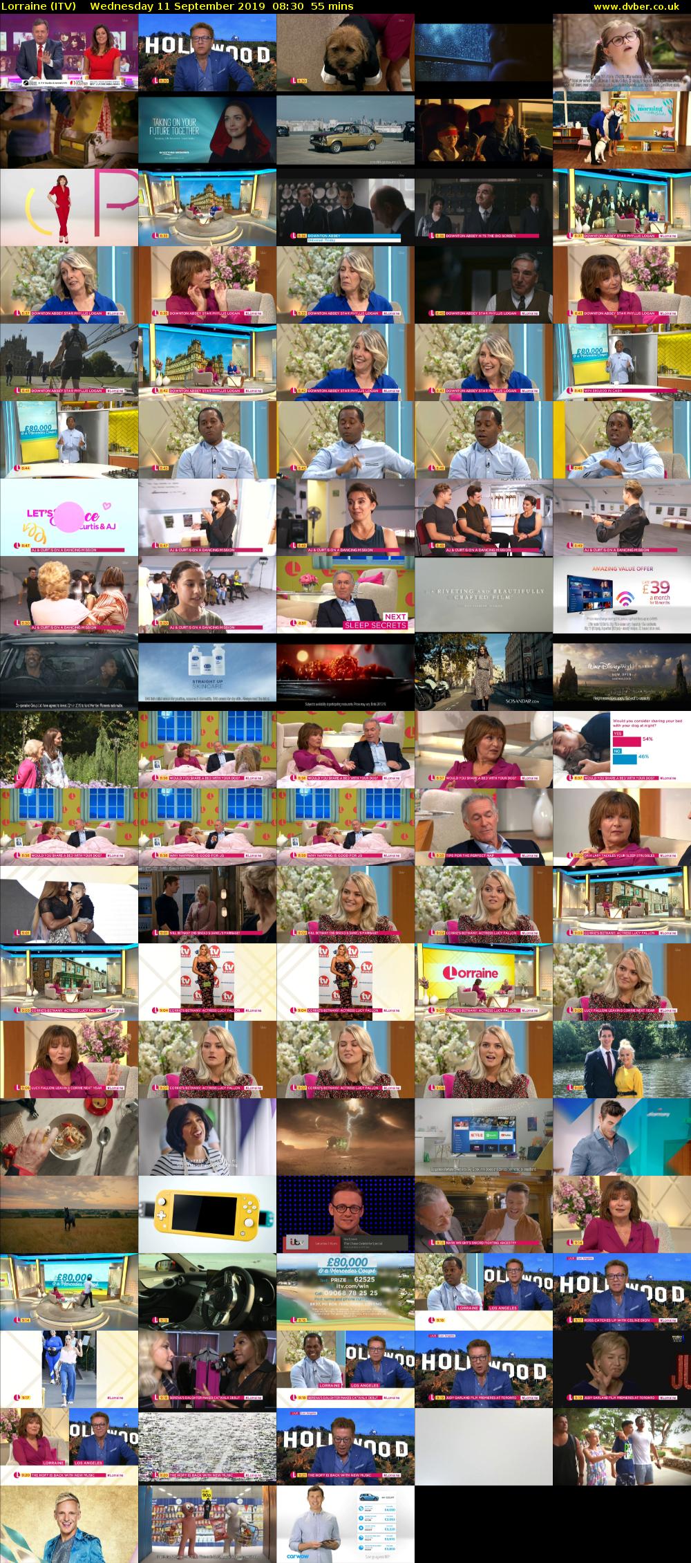 Lorraine (ITV) Wednesday 11 September 2019 08:30 - 09:25