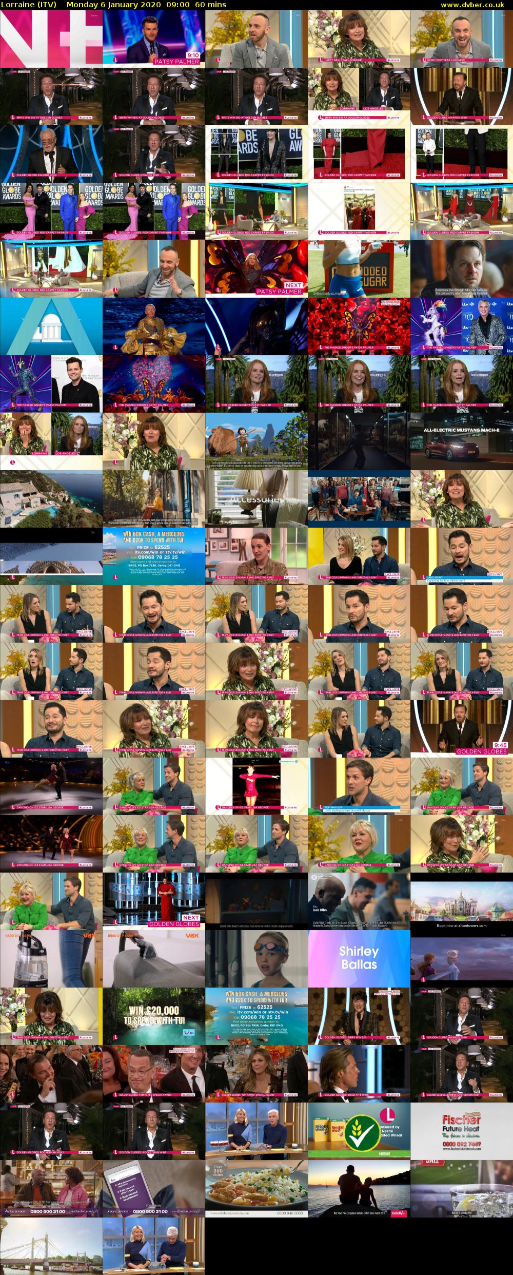 Lorraine (ITV) Monday 6 January 2020 09:00 - 10:00