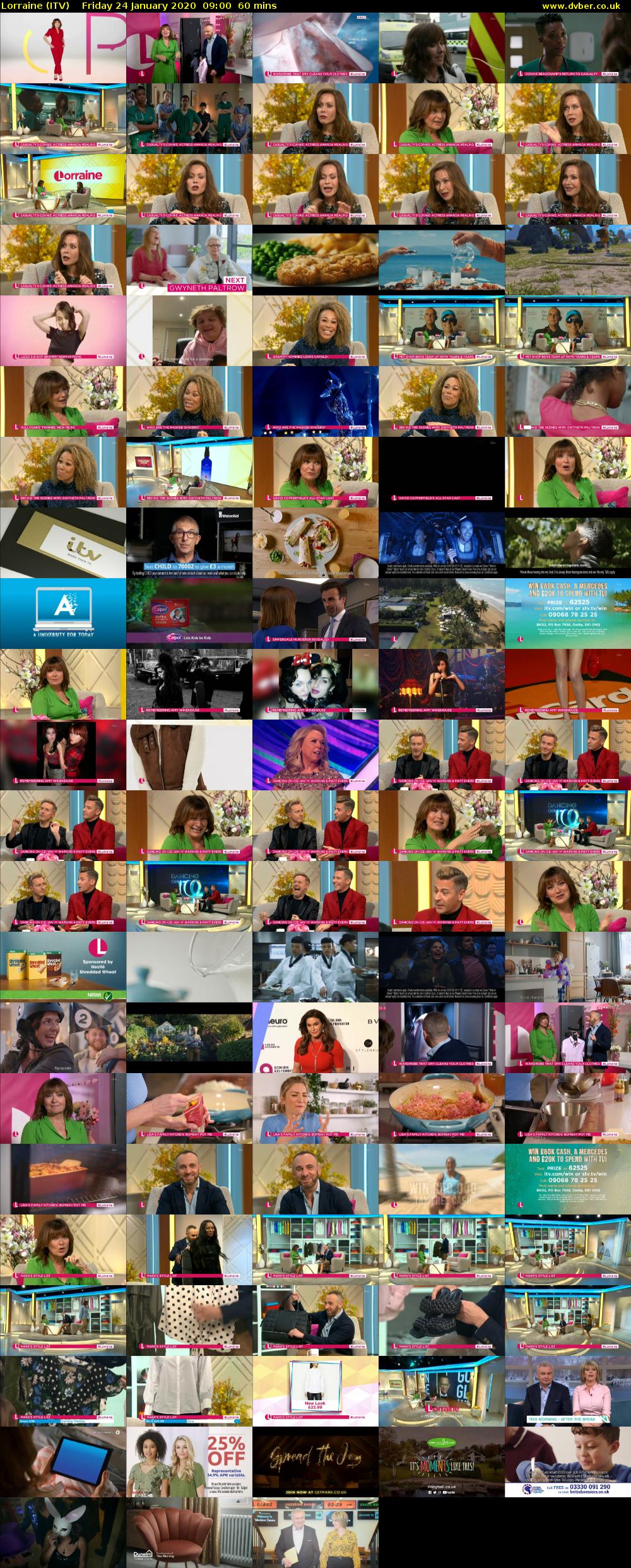 Lorraine (ITV) Friday 24 January 2020 09:00 - 10:00