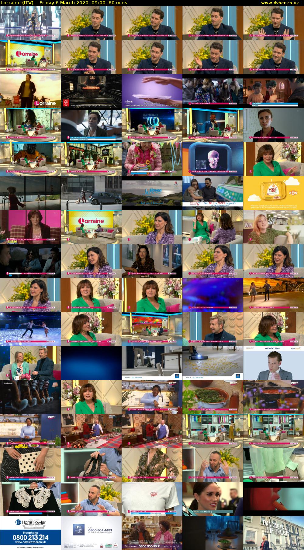 Lorraine (ITV) Friday 6 March 2020 09:00 - 10:00