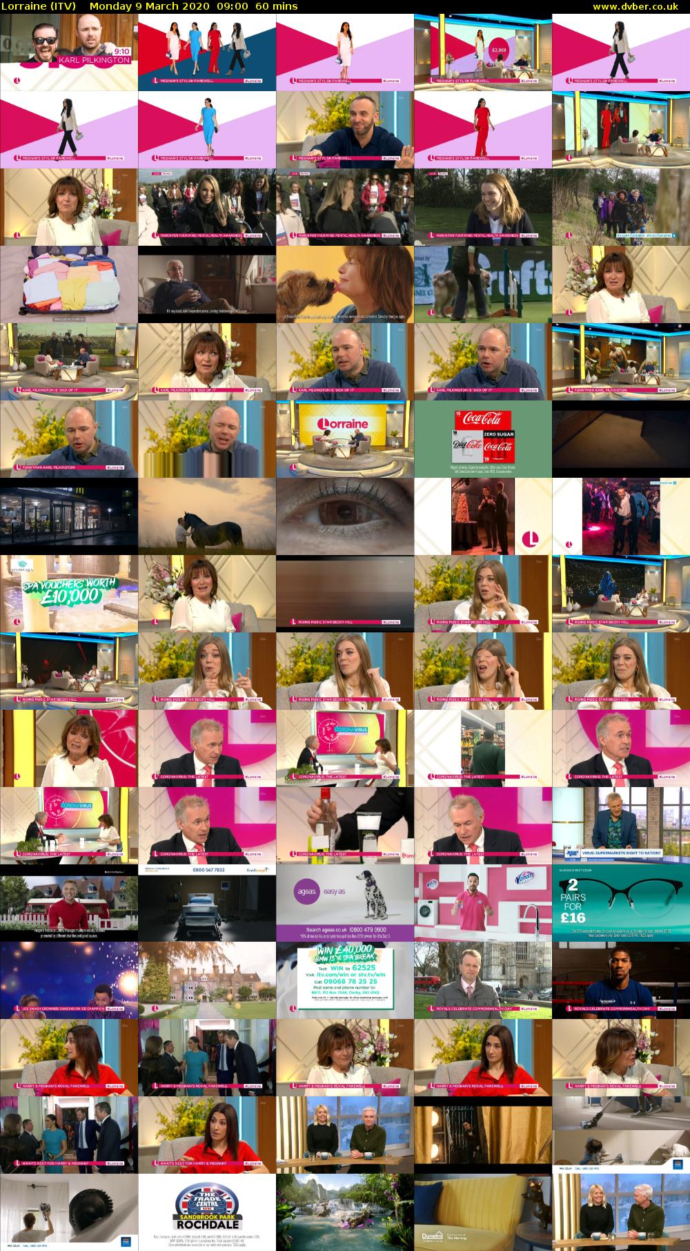 Lorraine (ITV) Monday 9 March 2020 09:00 - 10:00