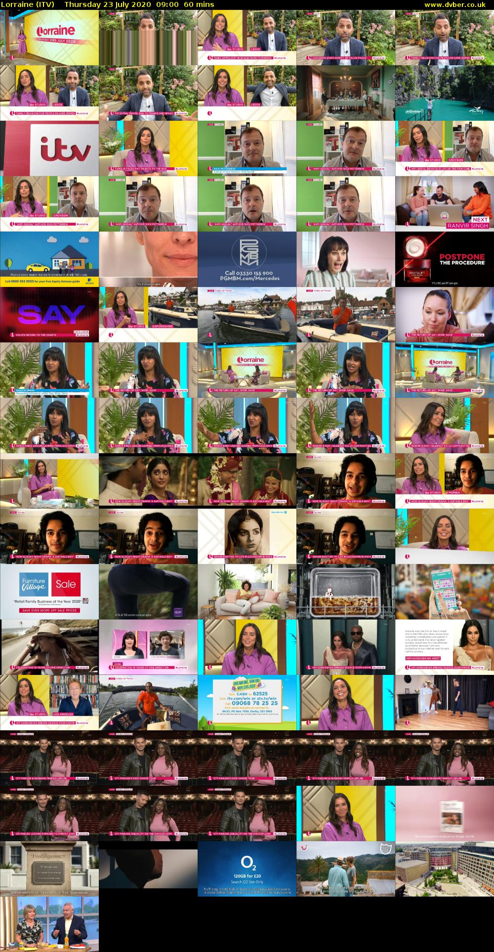 Lorraine (ITV) Thursday 23 July 2020 09:00 - 10:00