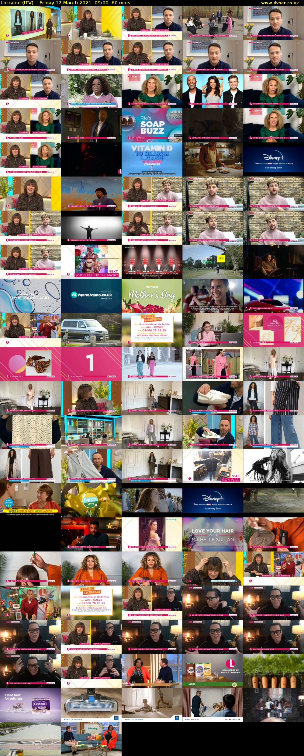 Lorraine (ITV) Friday 12 March 2021 09:00 - 10:00
