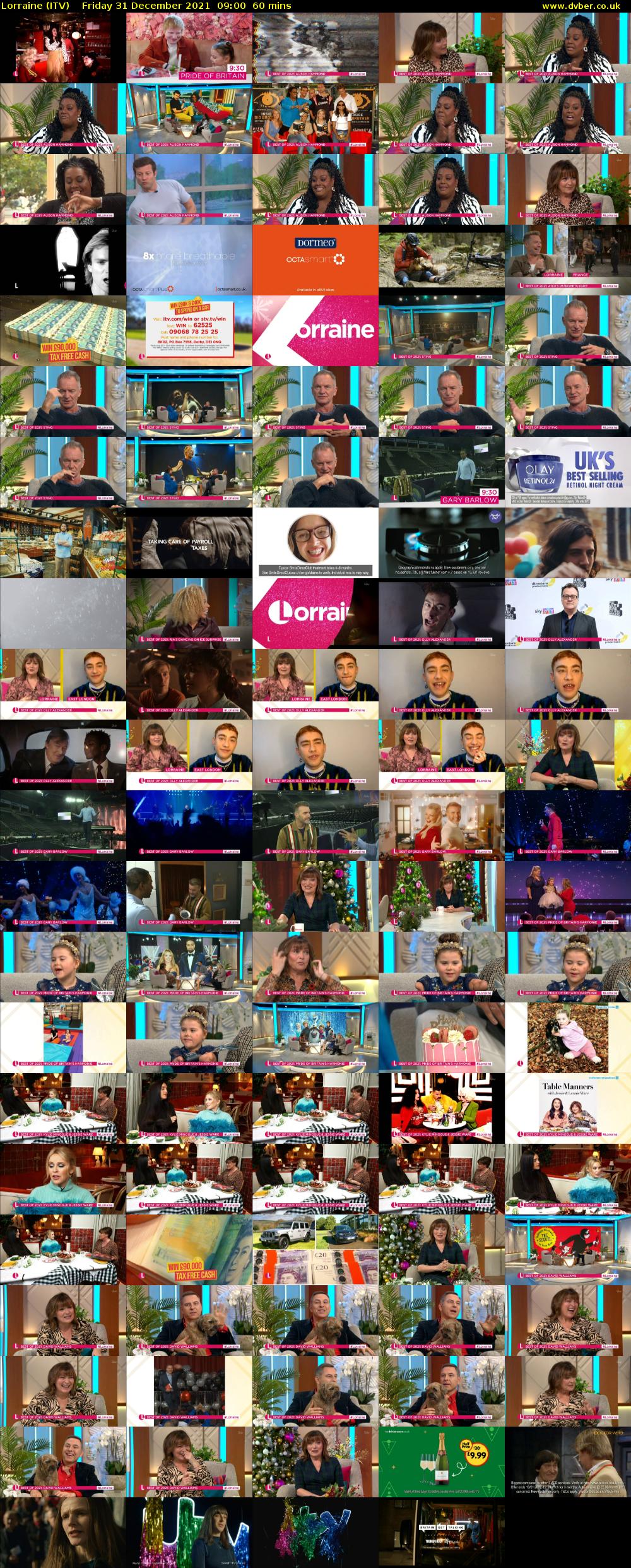 Lorraine (ITV) Friday 31 December 2021 09:00 - 10:00