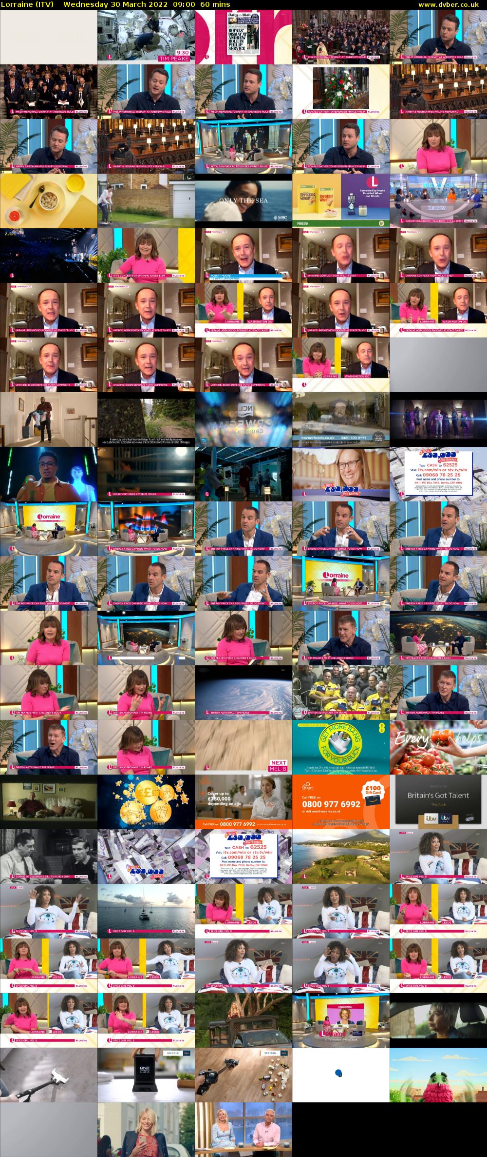 Lorraine (ITV) Wednesday 30 March 2022 09:00 - 10:00