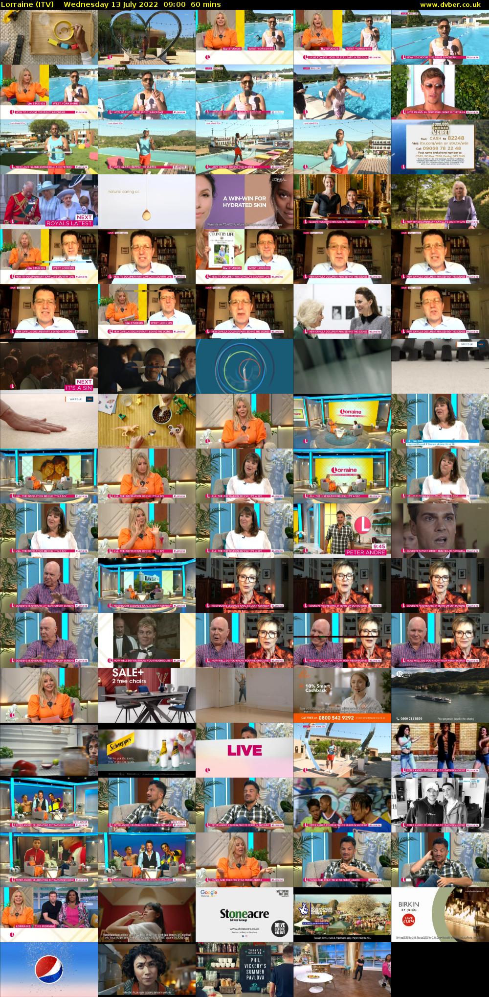 Lorraine (ITV) Wednesday 13 July 2022 09:00 - 10:00