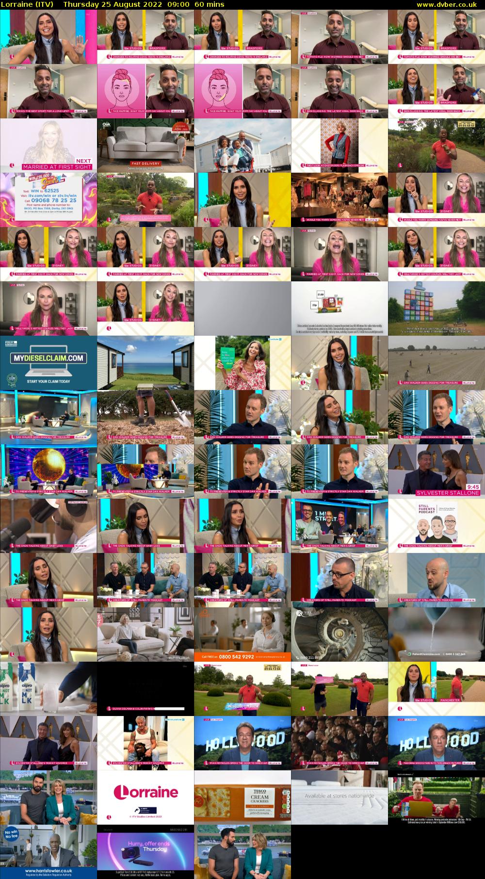 Lorraine (ITV) Thursday 25 August 2022 09:00 - 10:00