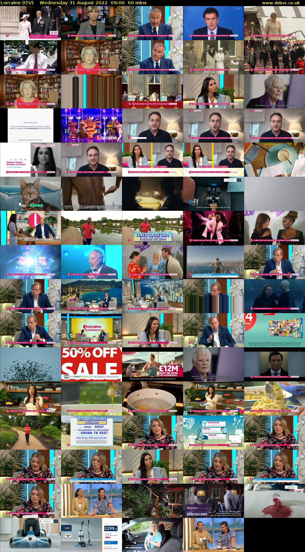Lorraine (ITV) Wednesday 31 August 2022 09:00 - 10:00