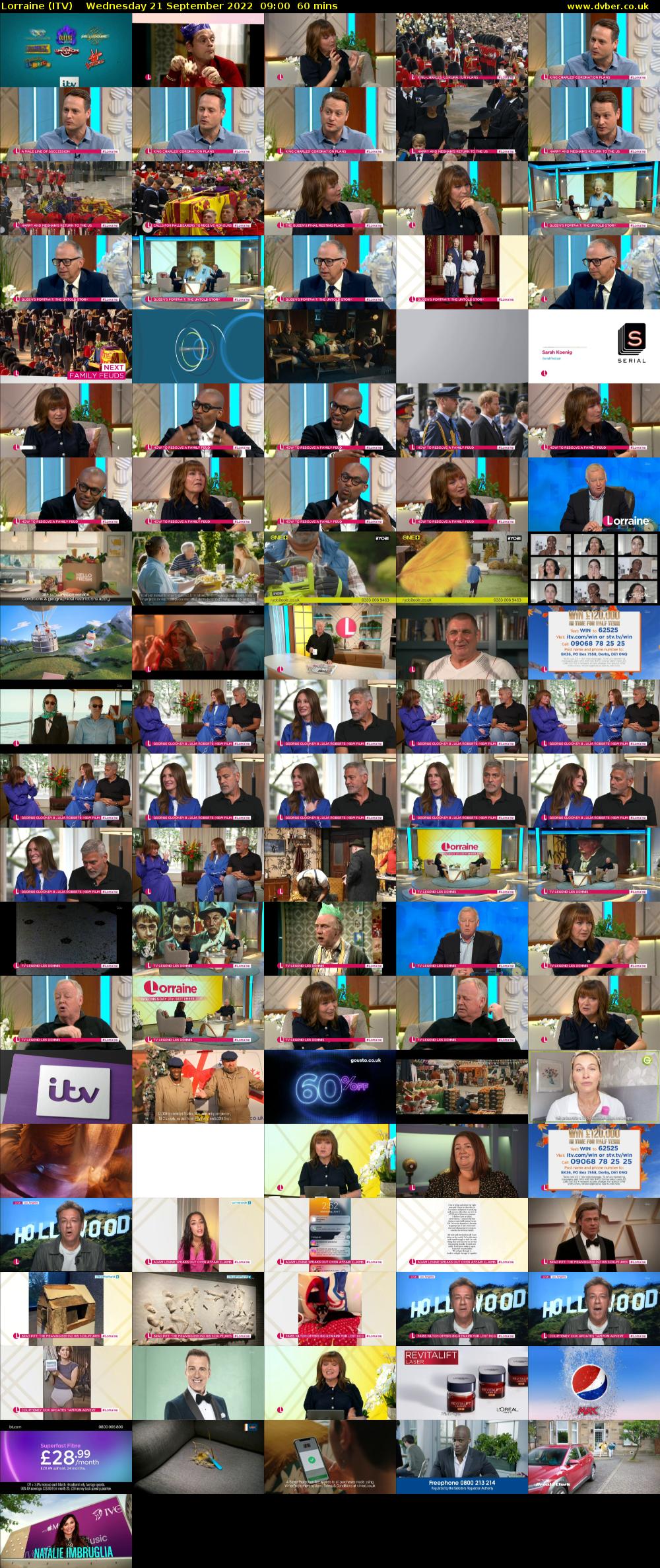 Lorraine (ITV) Wednesday 21 September 2022 09:00 - 10:00