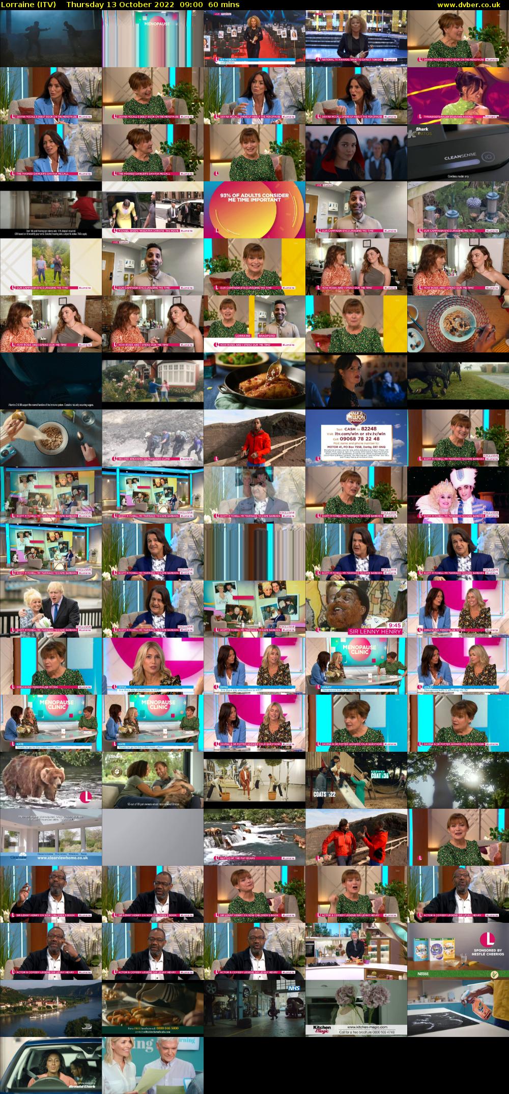 Lorraine (ITV) Thursday 13 October 2022 09:00 - 10:00