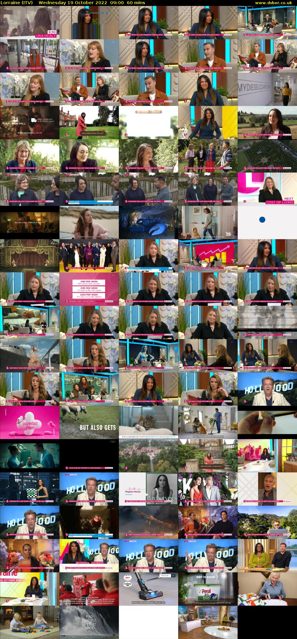 Lorraine (ITV) Wednesday 19 October 2022 09:00 - 10:00