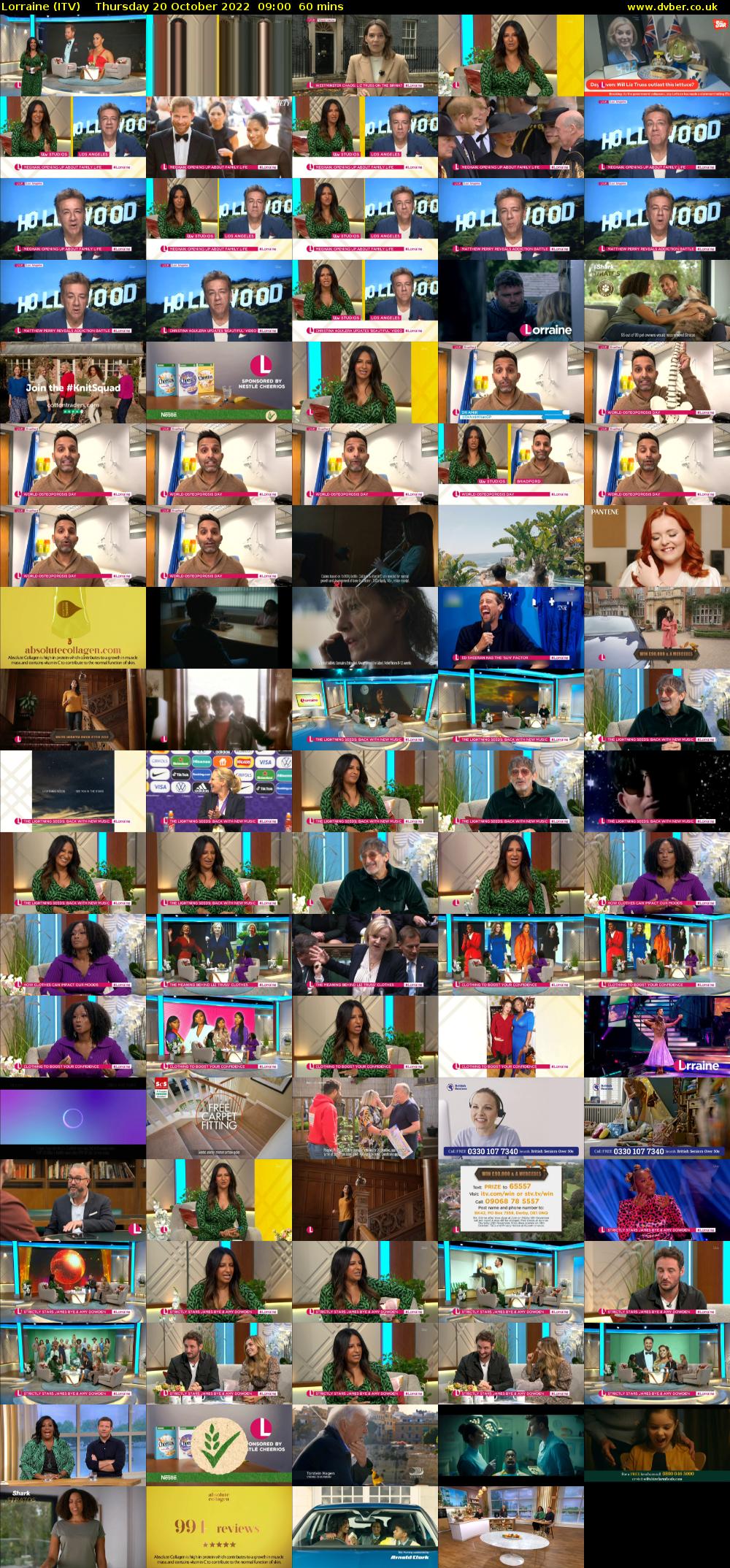 Lorraine (ITV) Thursday 20 October 2022 09:00 - 10:00