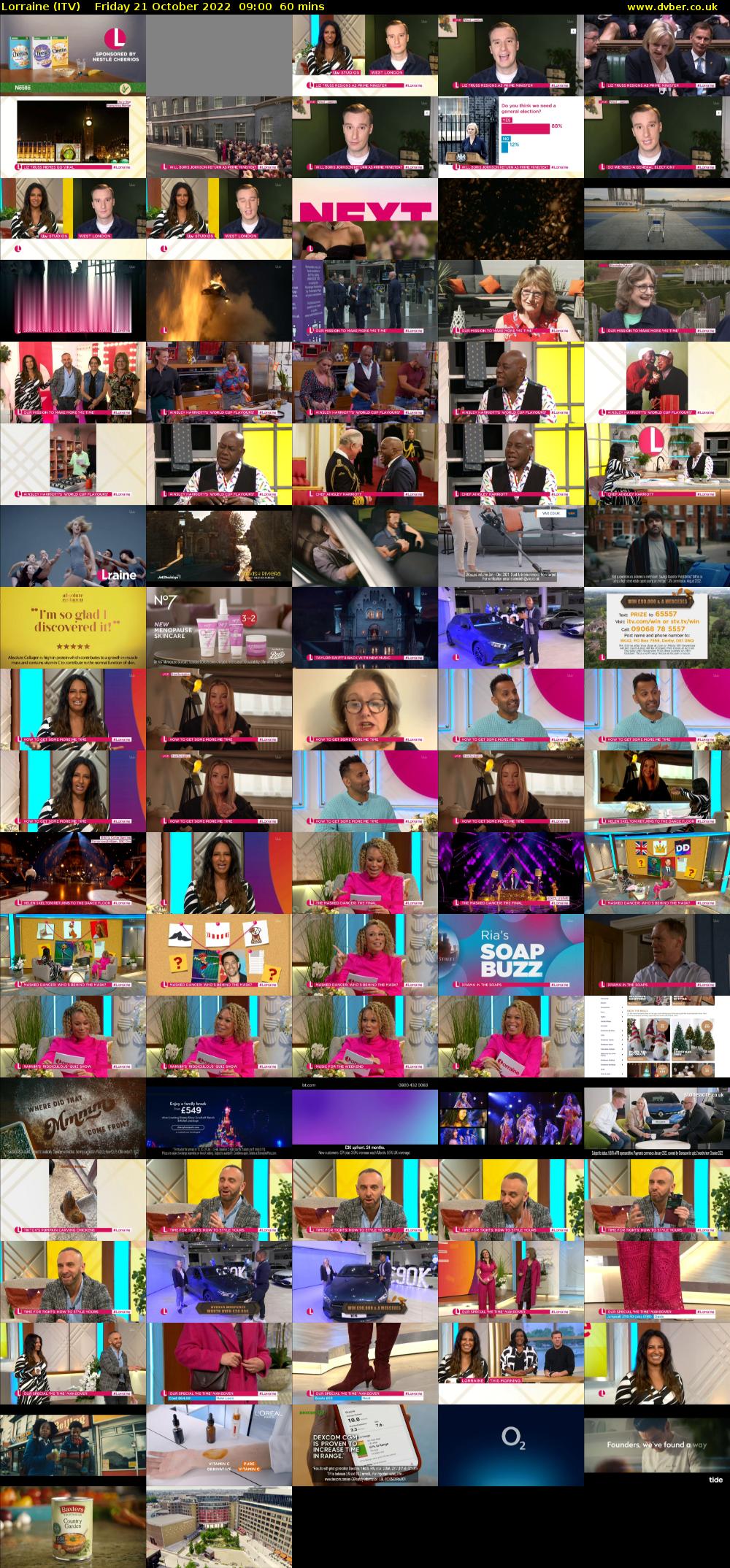Lorraine (ITV) Friday 21 October 2022 09:00 - 10:00