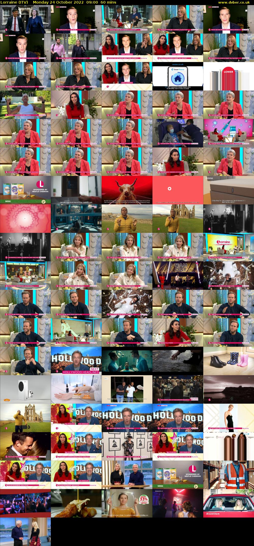 Lorraine (ITV) Monday 24 October 2022 09:00 - 10:00