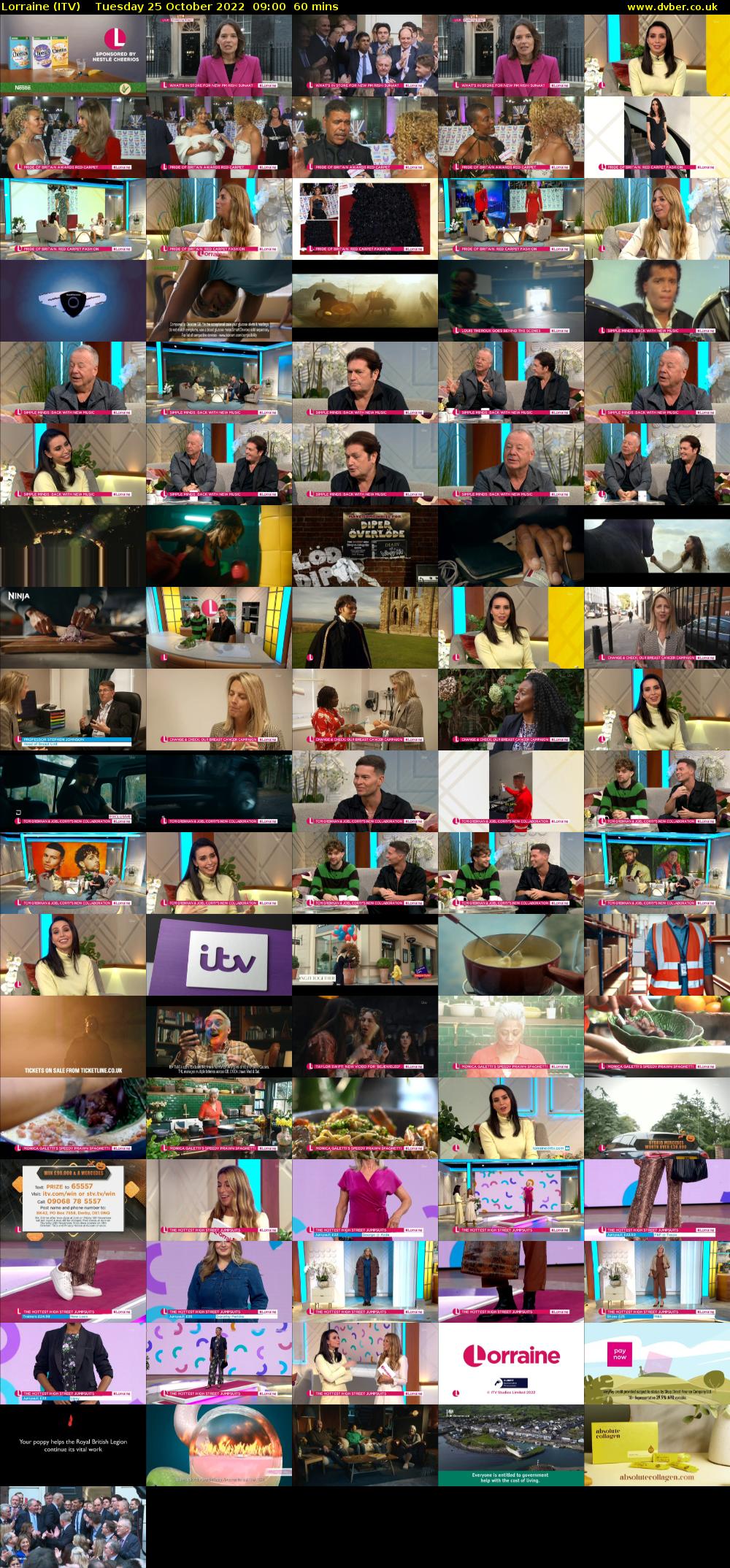 Lorraine (ITV) Tuesday 25 October 2022 09:00 - 10:00