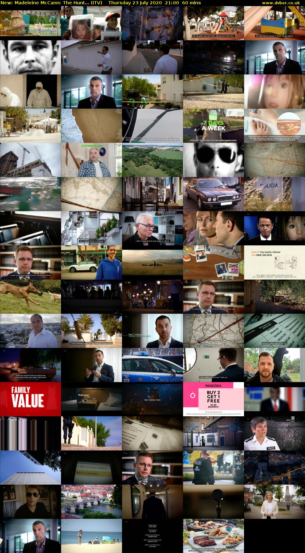 Madeleine McCann: The Hunt... (ITV) Thursday 23 July 2020 21:00 - 22:00