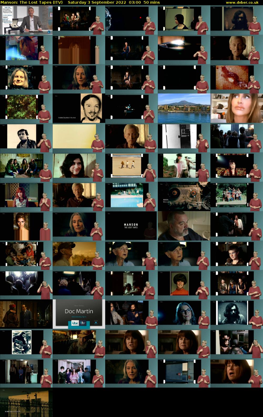 Manson: The Lost Tapes (ITV) Saturday 3 September 2022 03:00 - 03:50