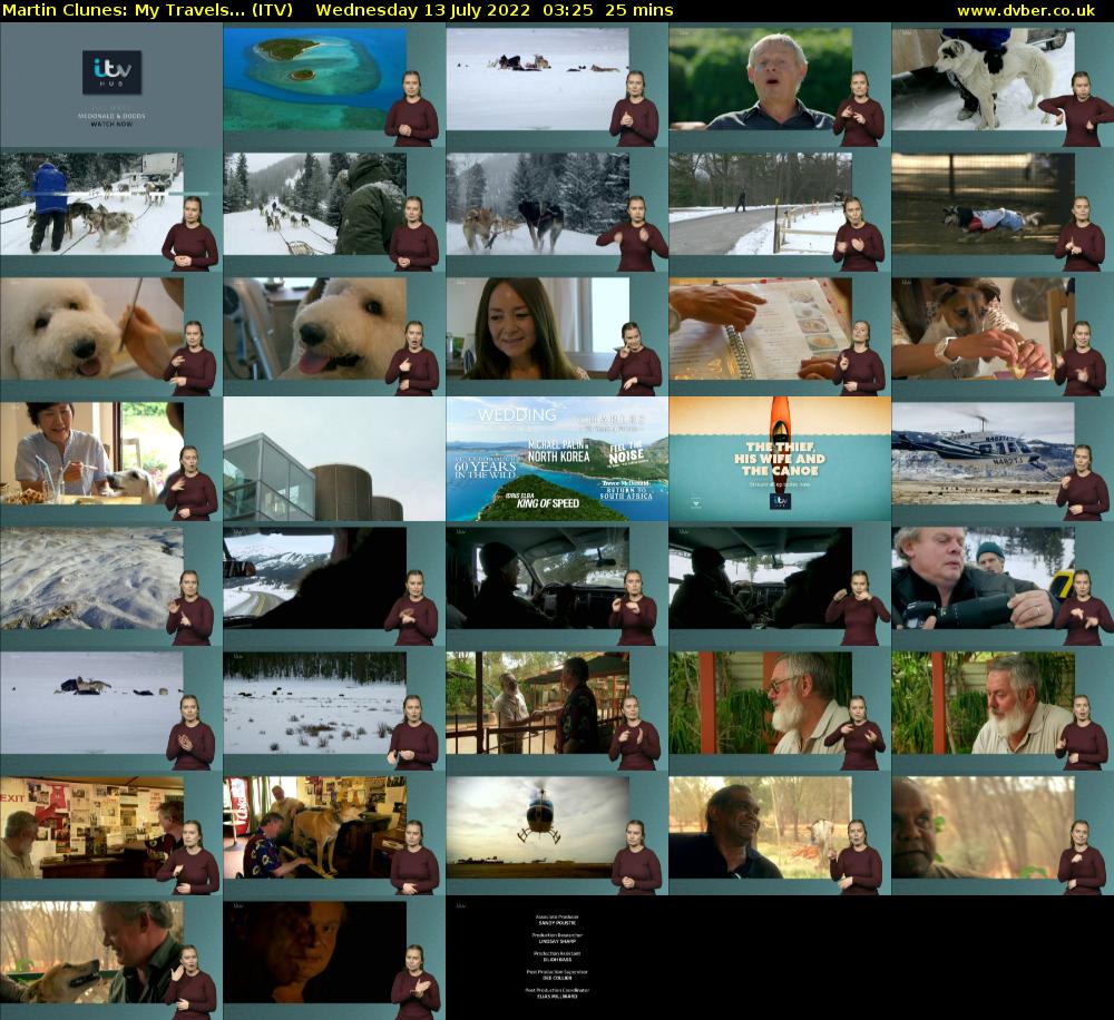 Martin Clunes: My Travels... (ITV) Wednesday 13 July 2022 03:25 - 03:50