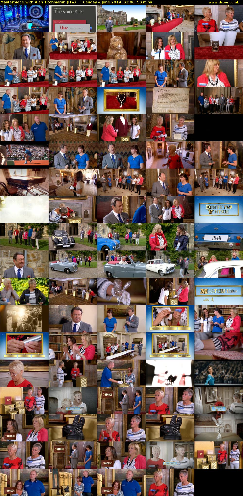 Masterpiece with Alan Titchmarsh (ITV) Tuesday 4 June 2019 03:00 - 03:50