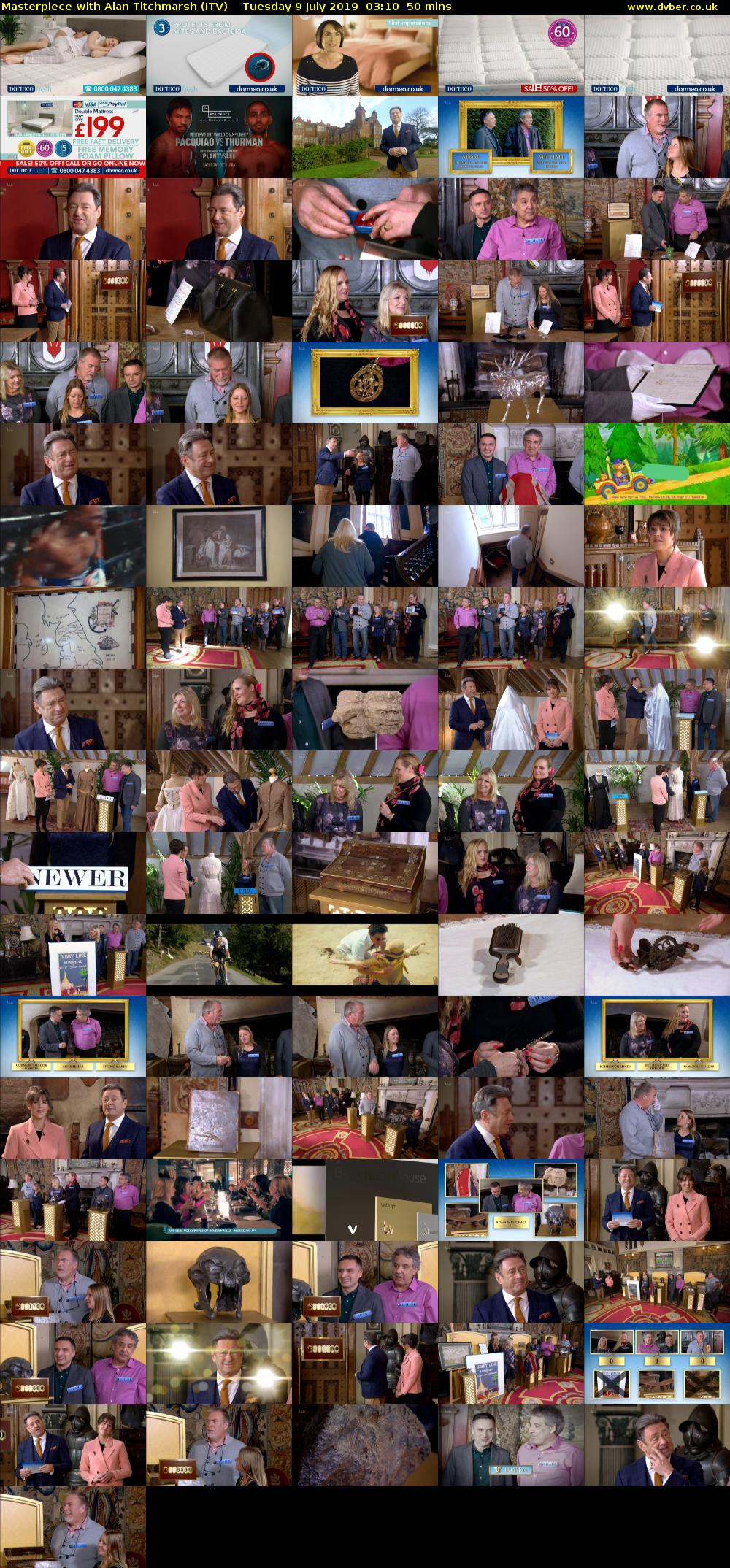 Masterpiece with Alan Titchmarsh (ITV) Tuesday 9 July 2019 03:10 - 04:00