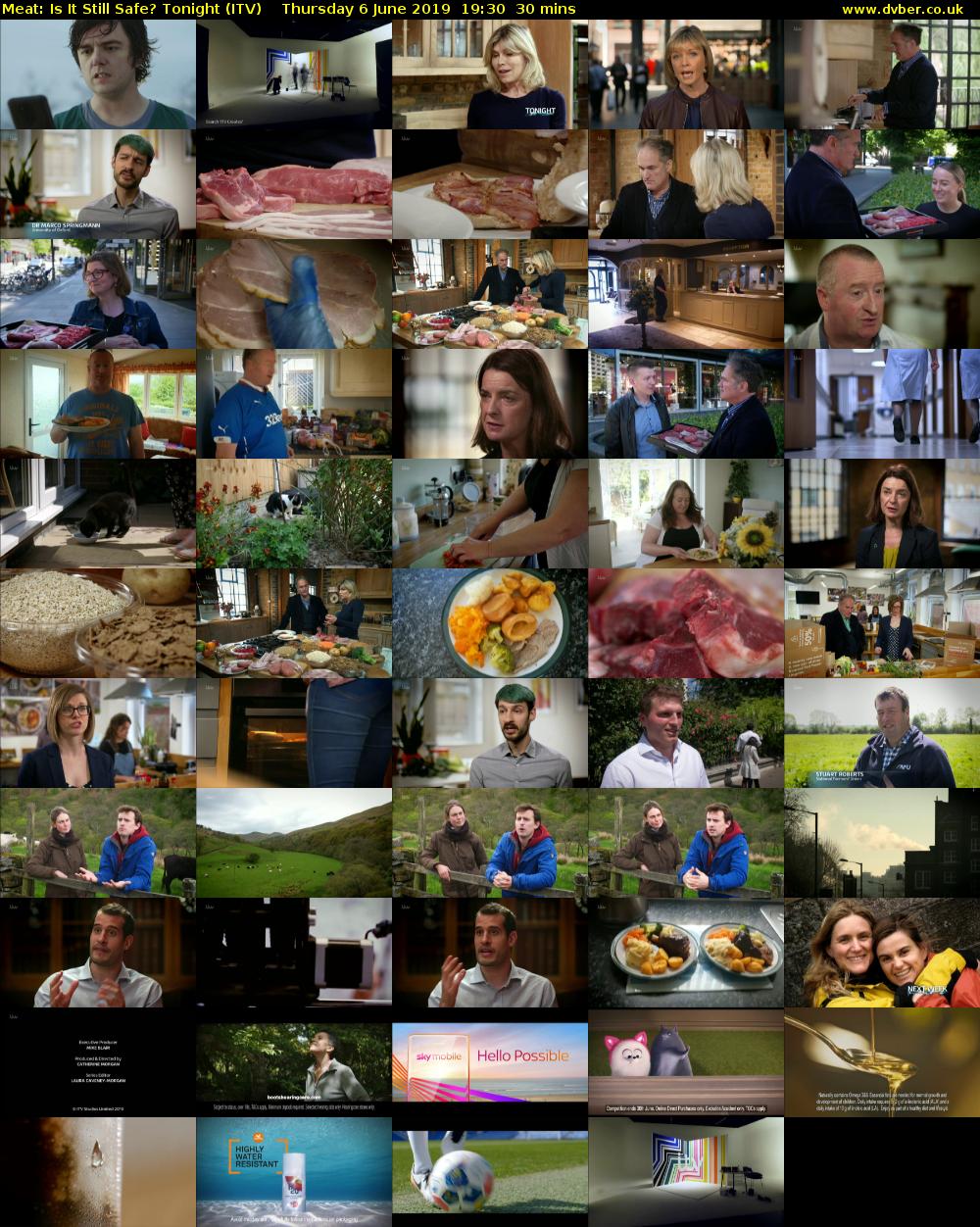 Meat: Is It Still Safe? Tonight (ITV) Thursday 6 June 2019 19:30 - 20:00