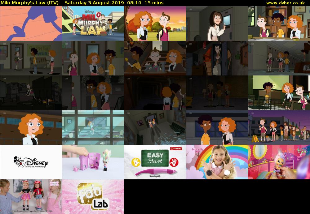 Milo Murphy's Law (ITV) Saturday 3 August 2019 08:10 - 08:25