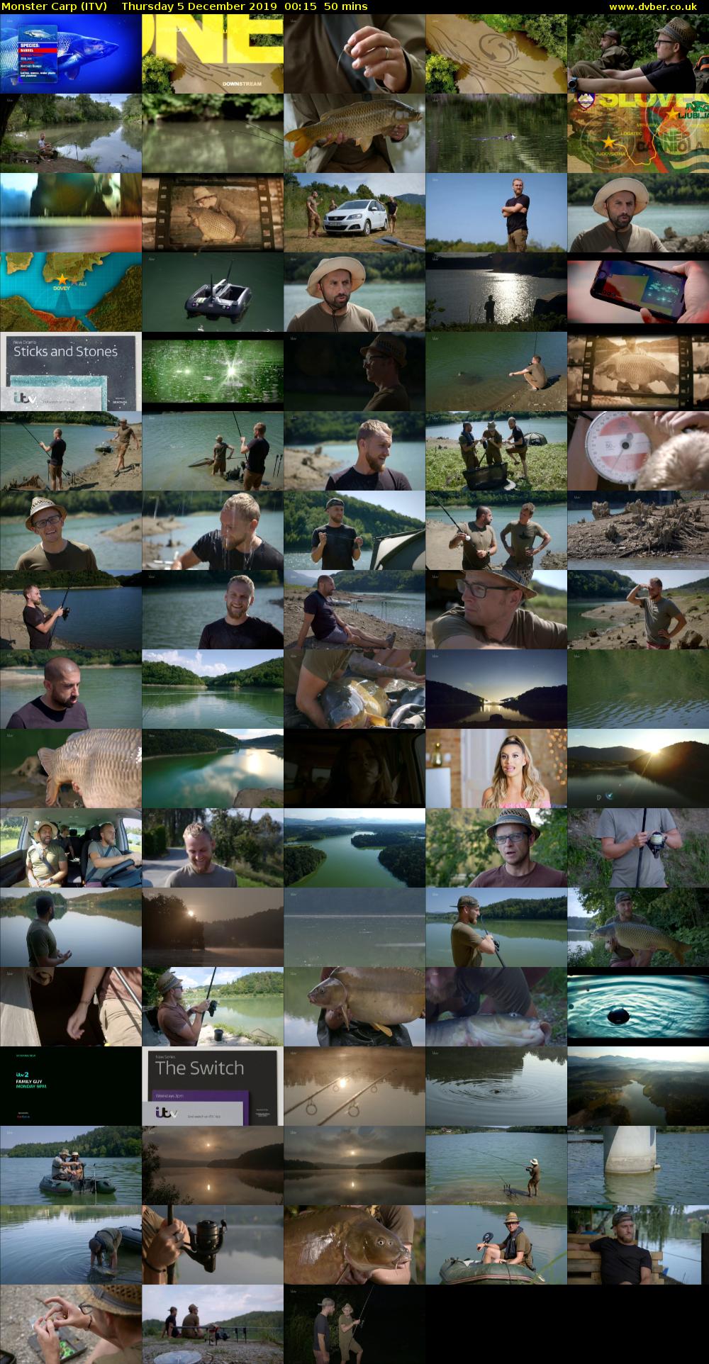 Monster Carp (ITV) Thursday 5 December 2019 00:15 - 01:05