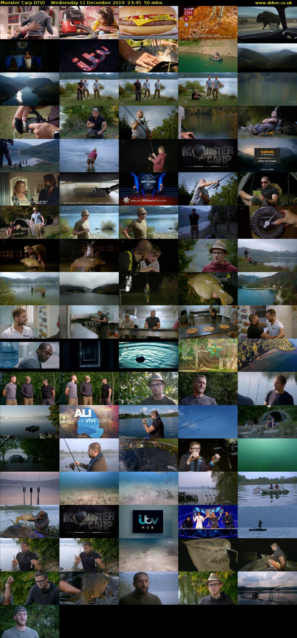 Monster Carp (ITV) Wednesday 11 December 2019 23:45 - 00:35